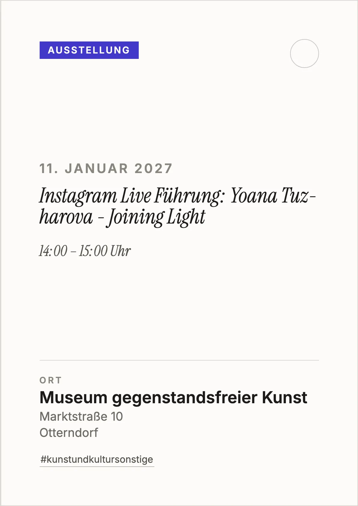 Veranstaltungsflyer