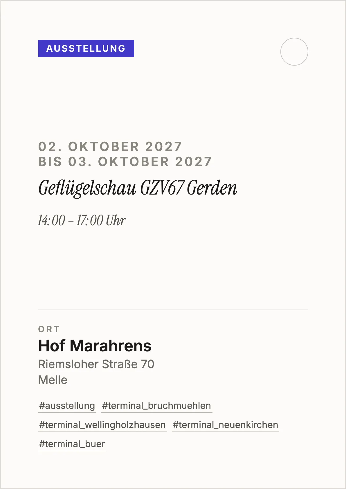 Veranstaltungsflyer
