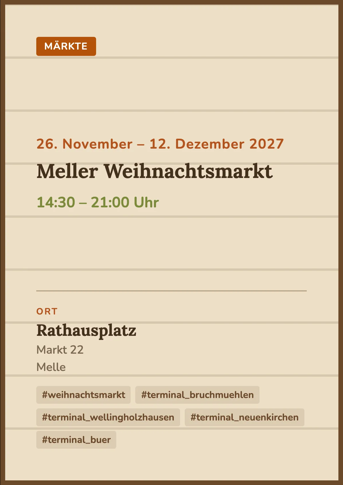 Veranstaltungsflyer
