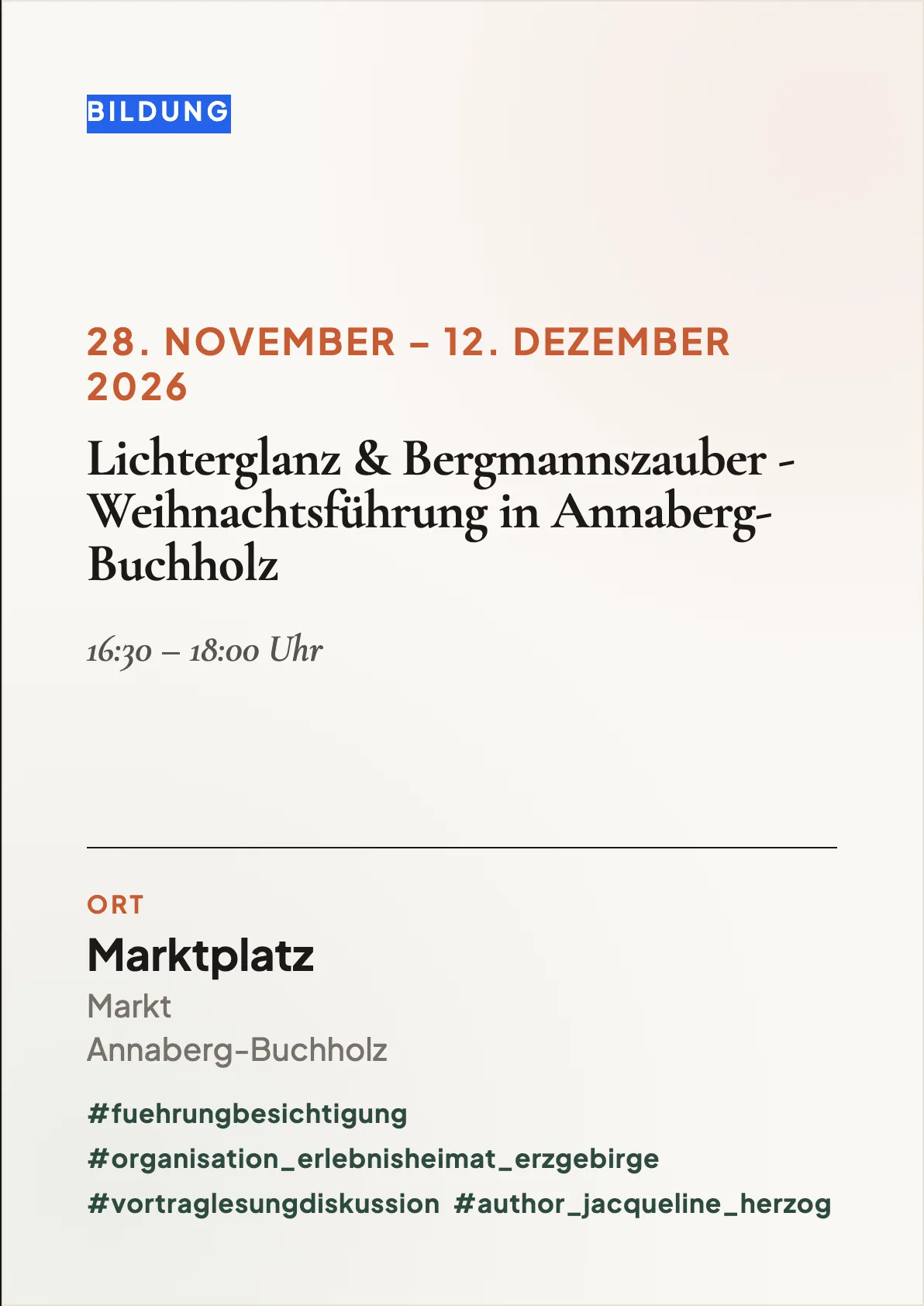 Veranstaltungsflyer