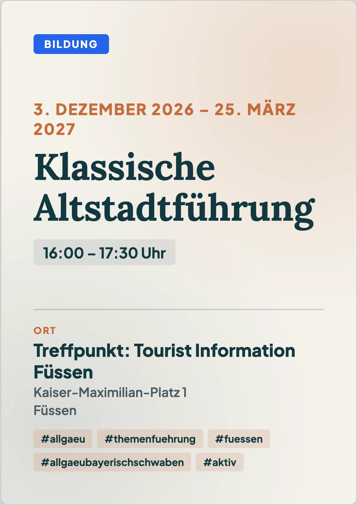 Veranstaltungsflyer
