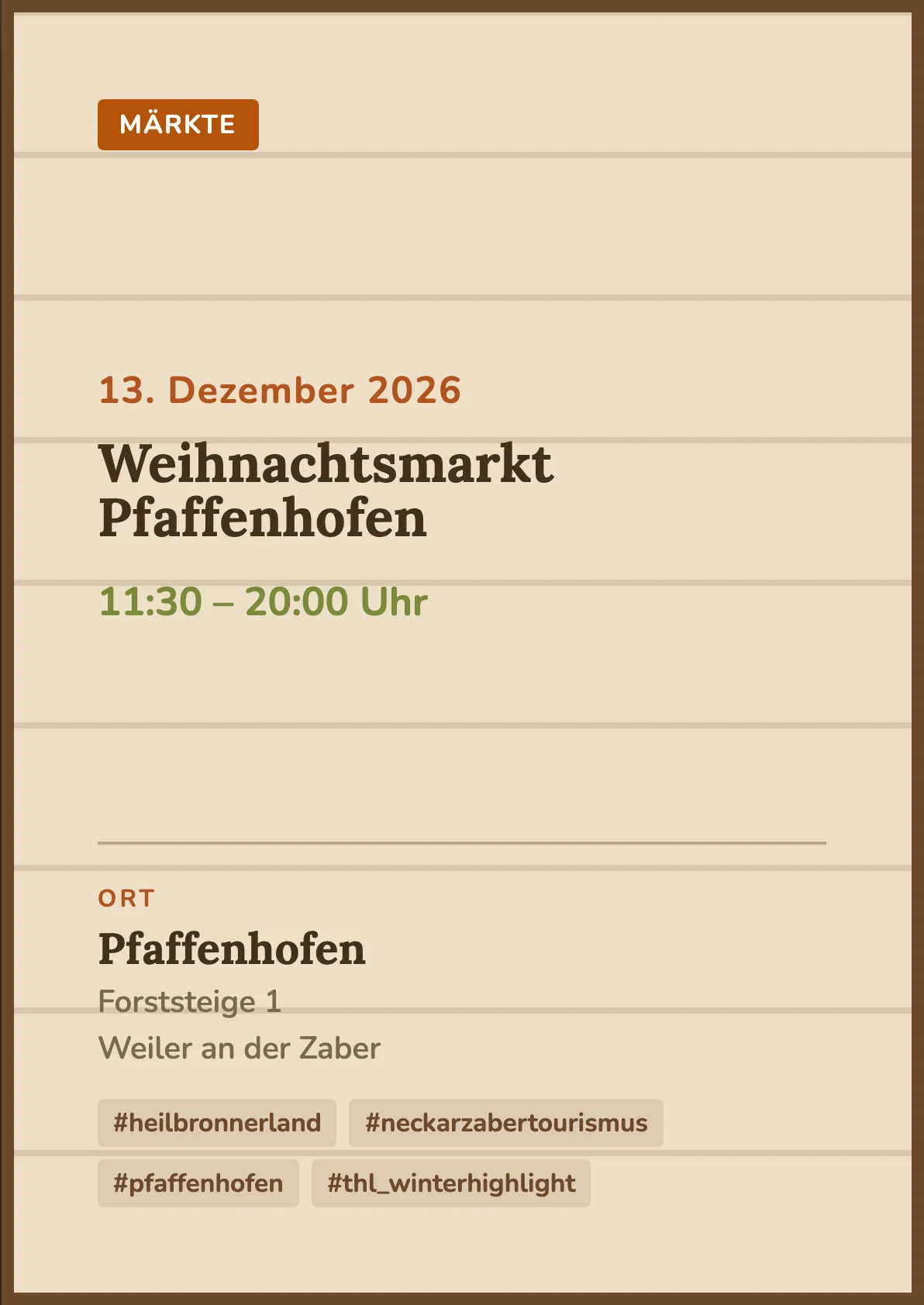 Veranstaltungsflyer
