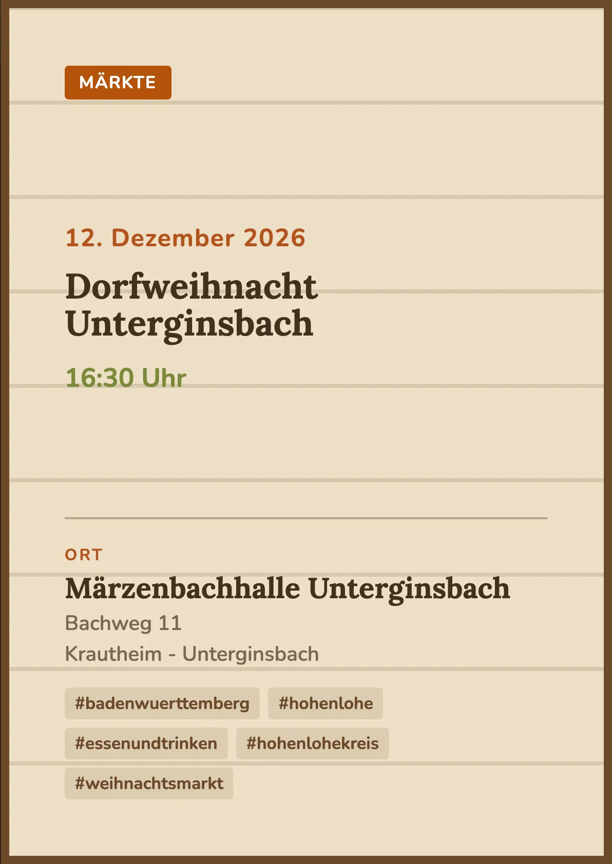 Veranstaltungsflyer