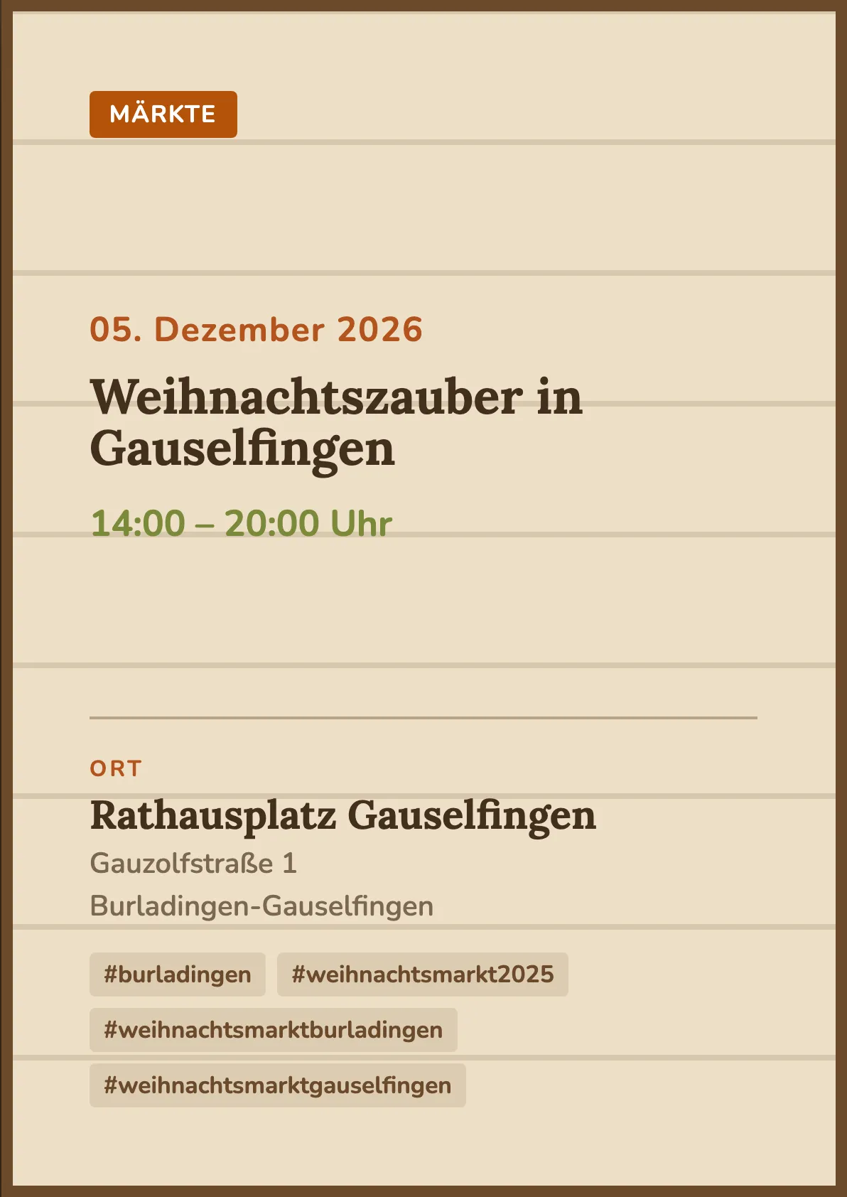 Veranstaltungsflyer