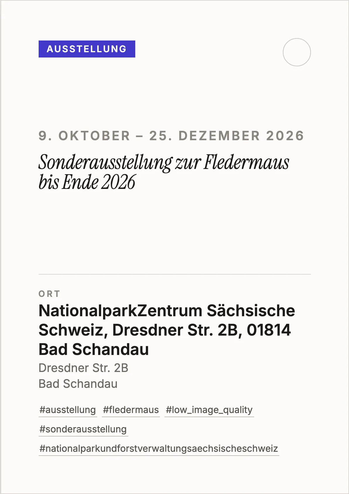 Veranstaltungsflyer