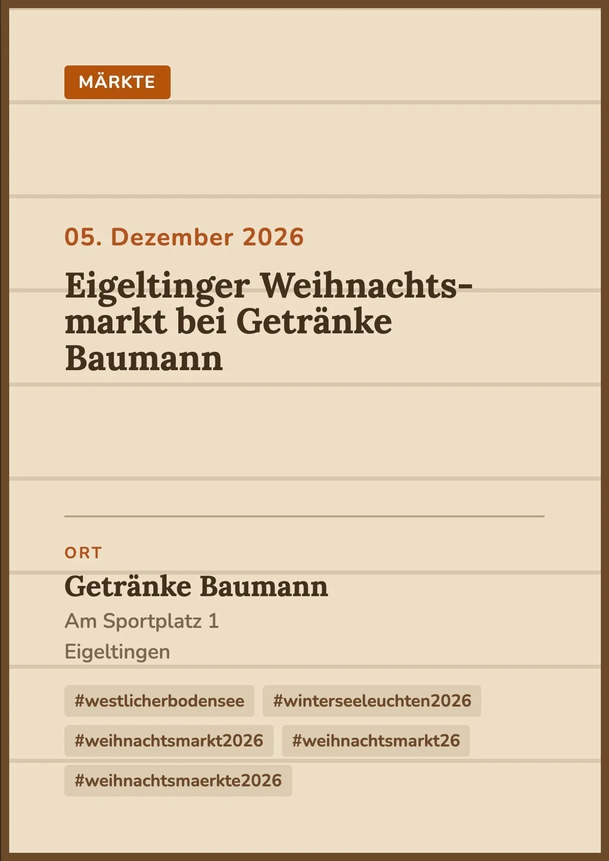 Veranstaltungsflyer