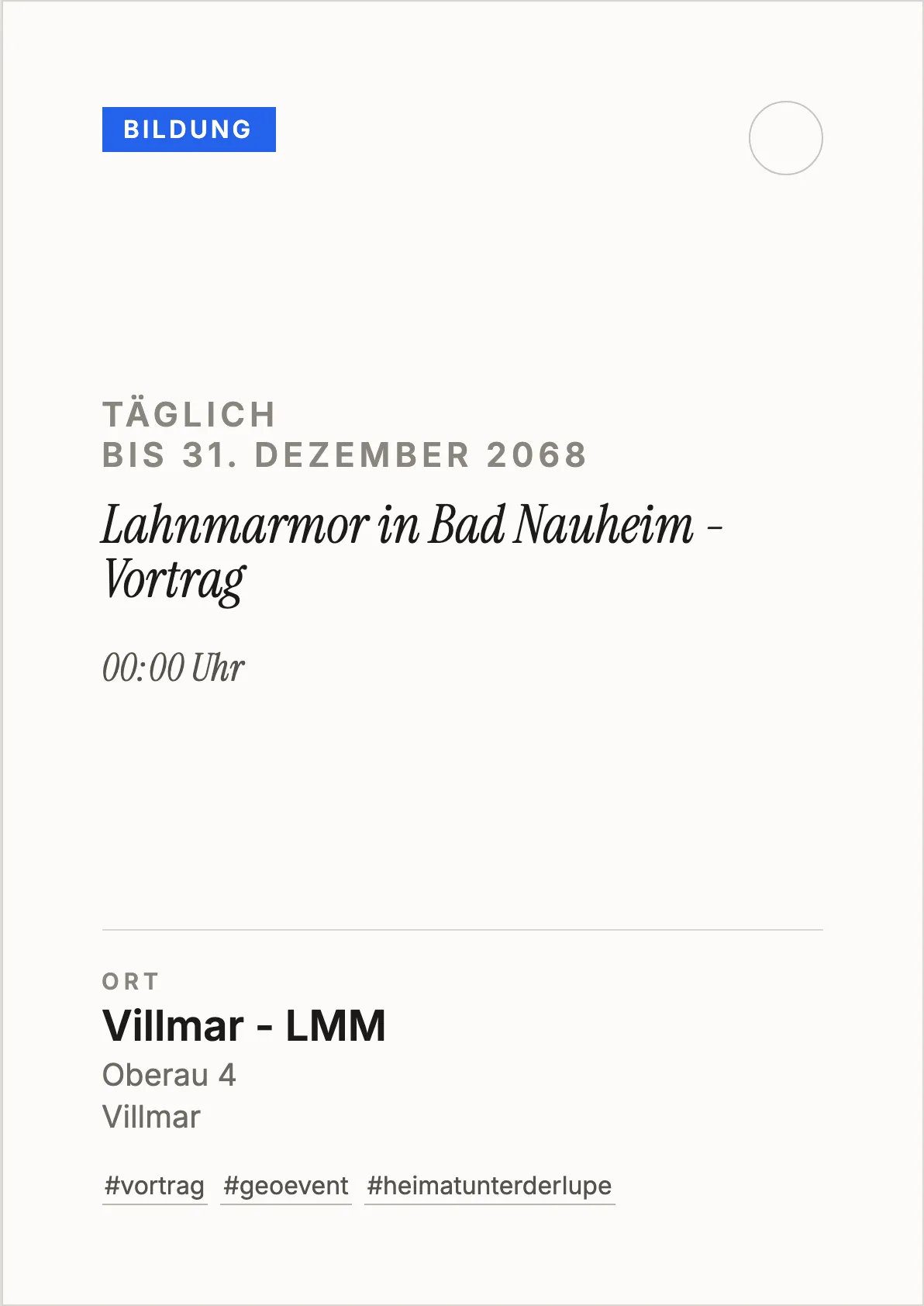 Veranstaltungsflyer
