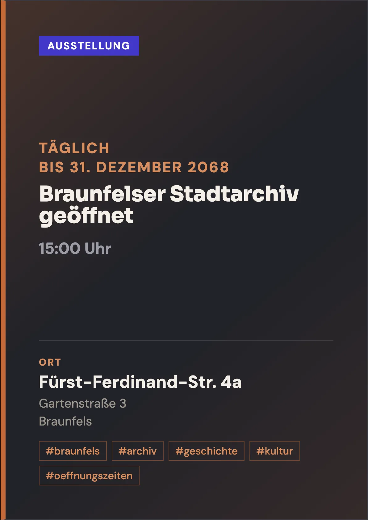 Veranstaltungsflyer