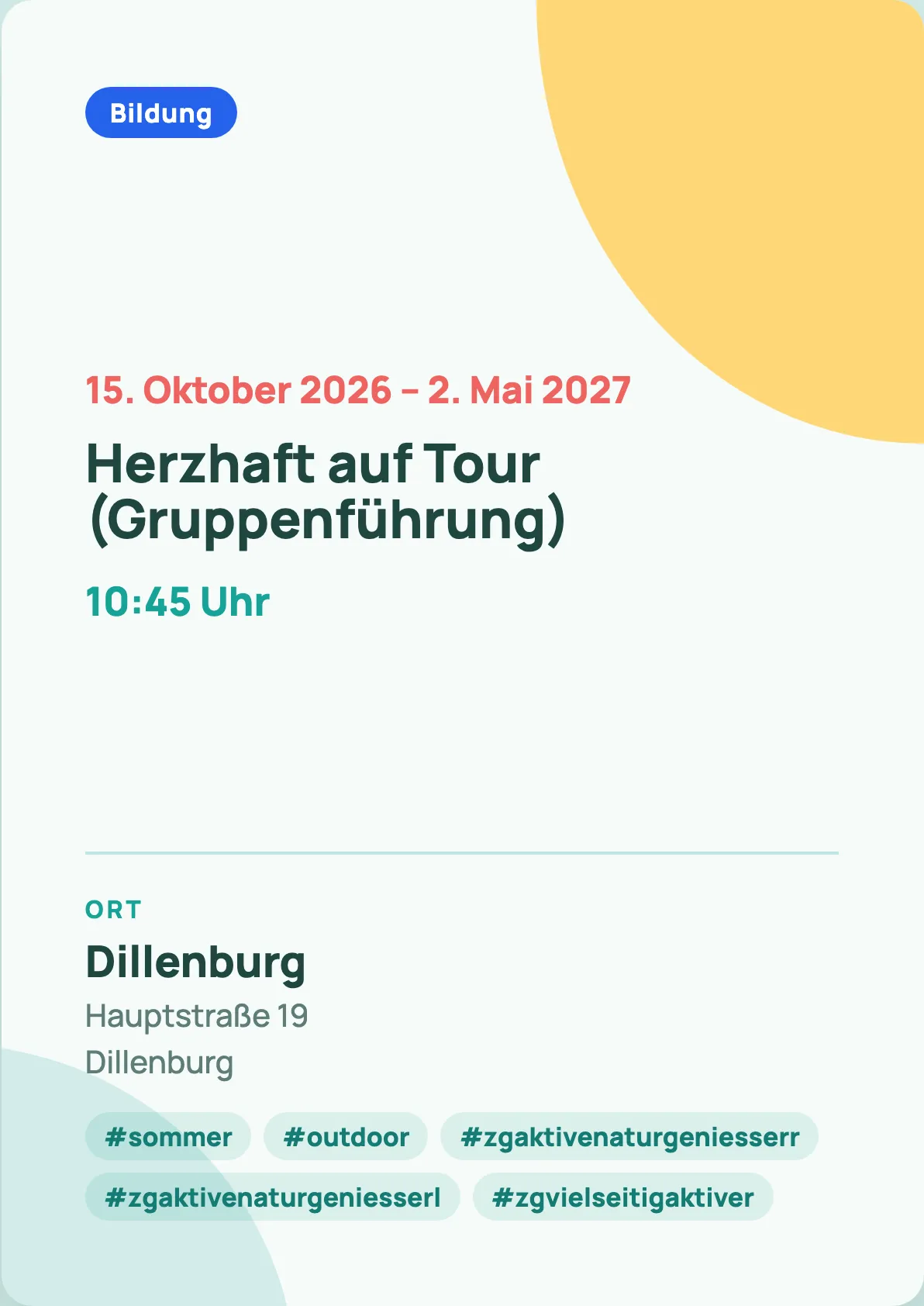 Veranstaltungsflyer