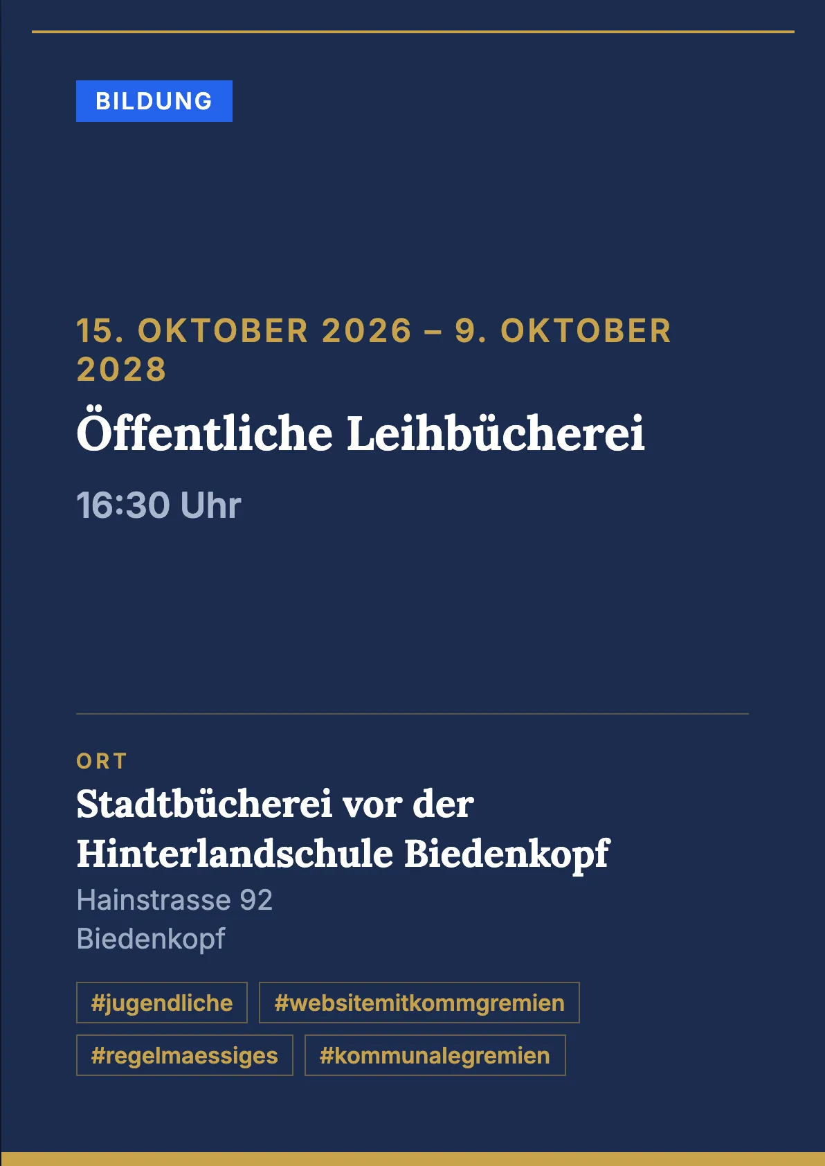Veranstaltungsflyer
