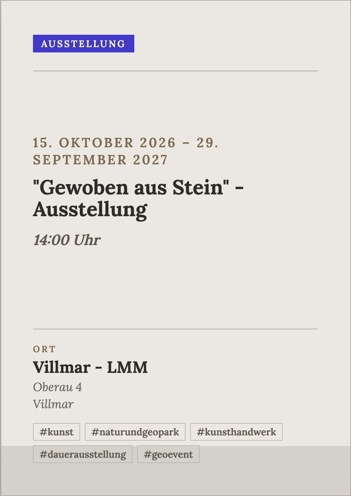 Veranstaltungsflyer