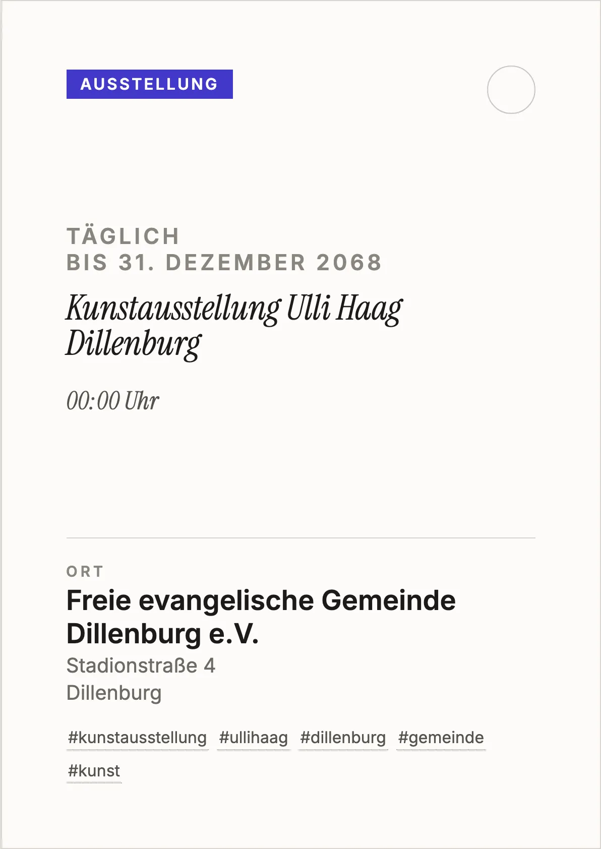Veranstaltungsflyer
