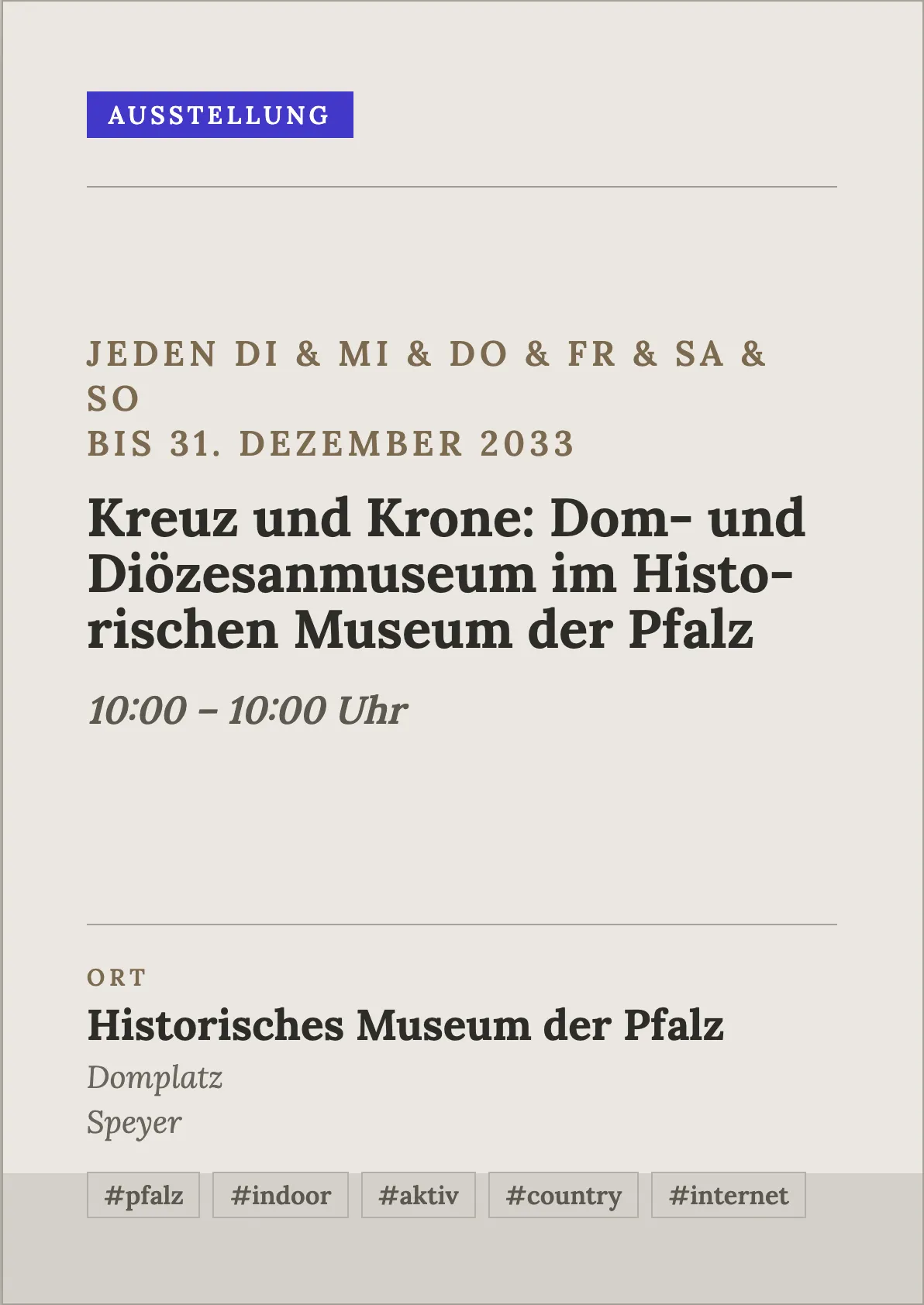 Veranstaltungsflyer
