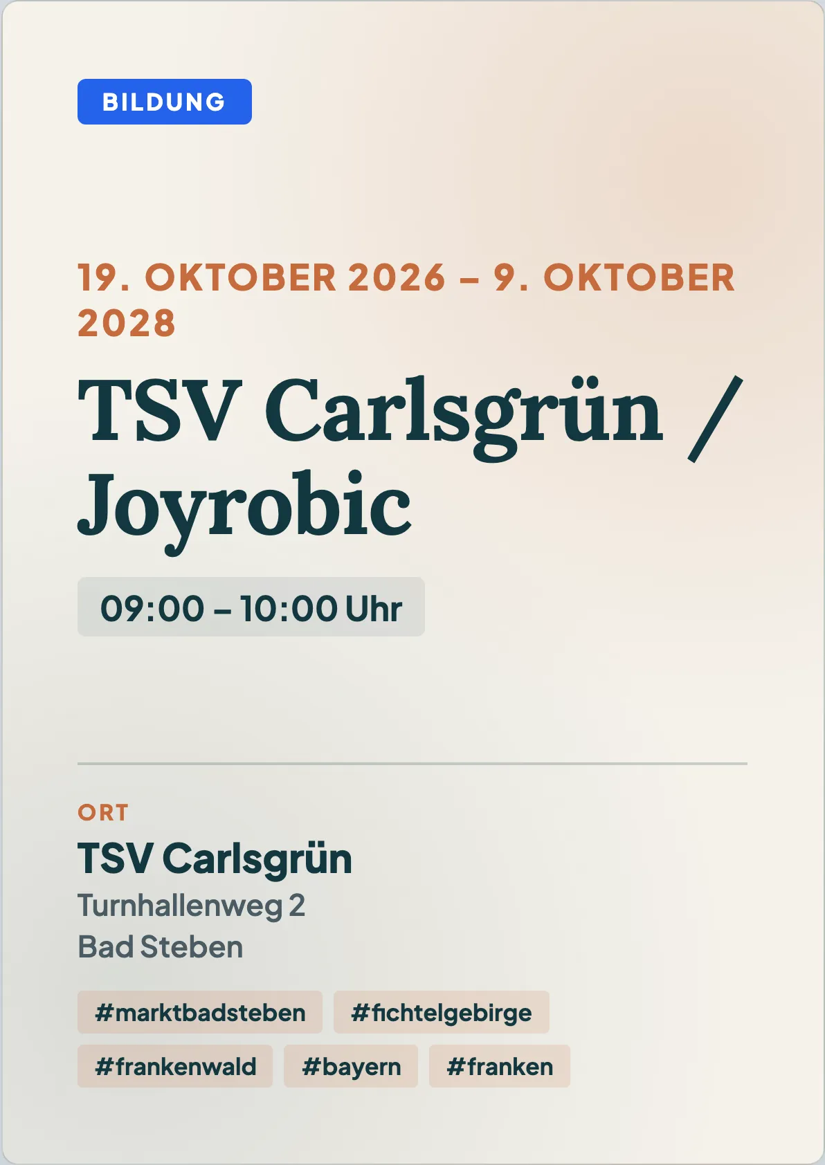 Veranstaltungsflyer