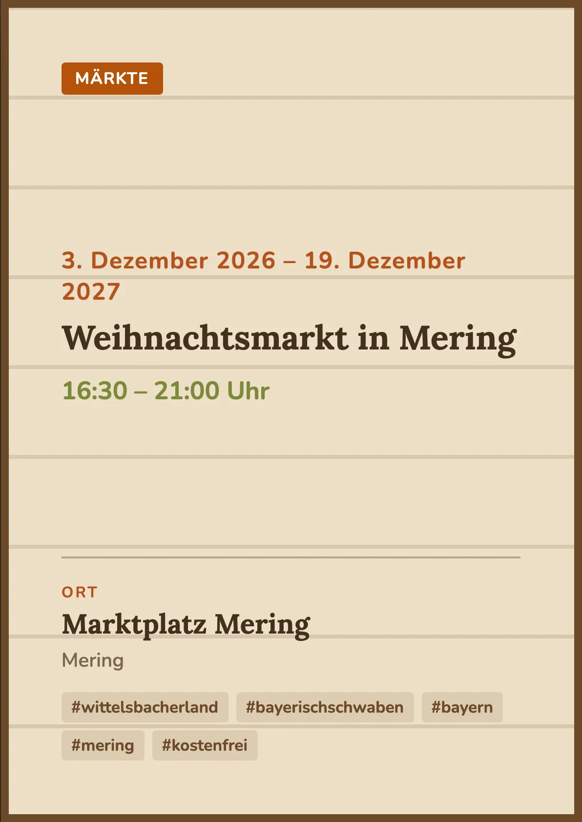 Veranstaltungsflyer