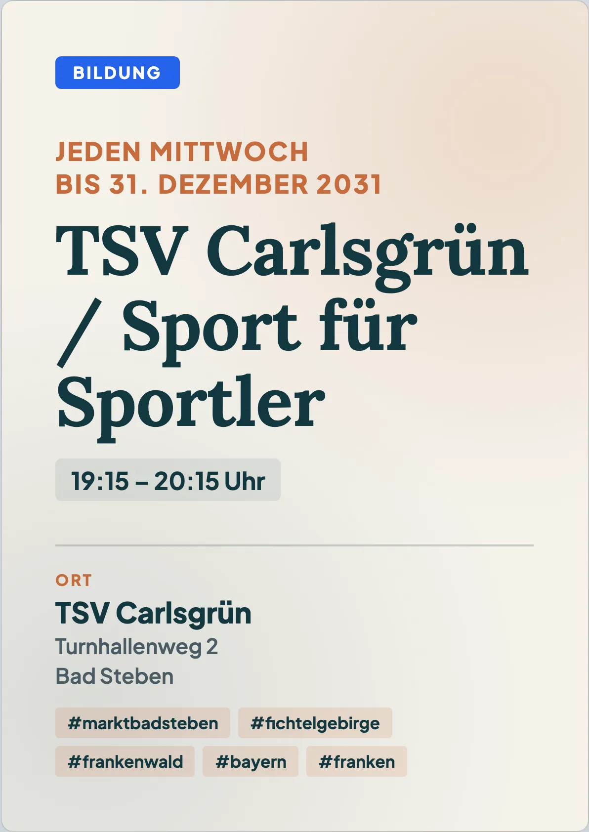 Veranstaltungsflyer