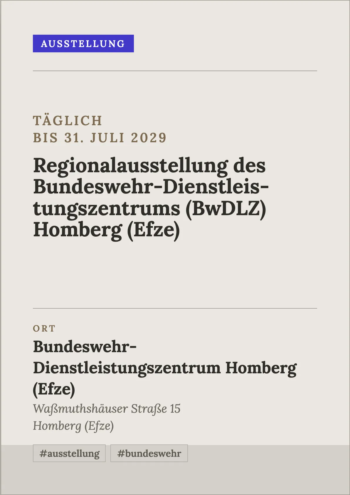 Veranstaltungsflyer