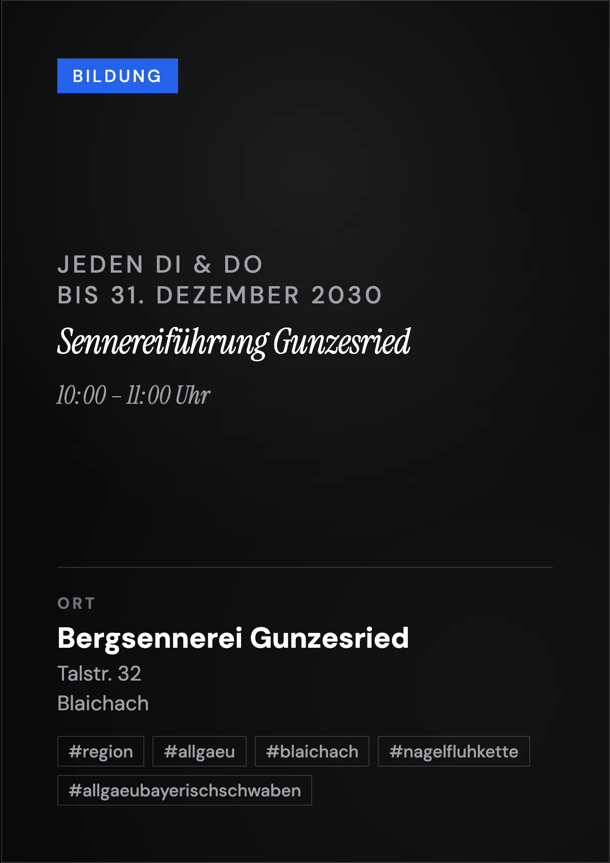 Veranstaltungsflyer