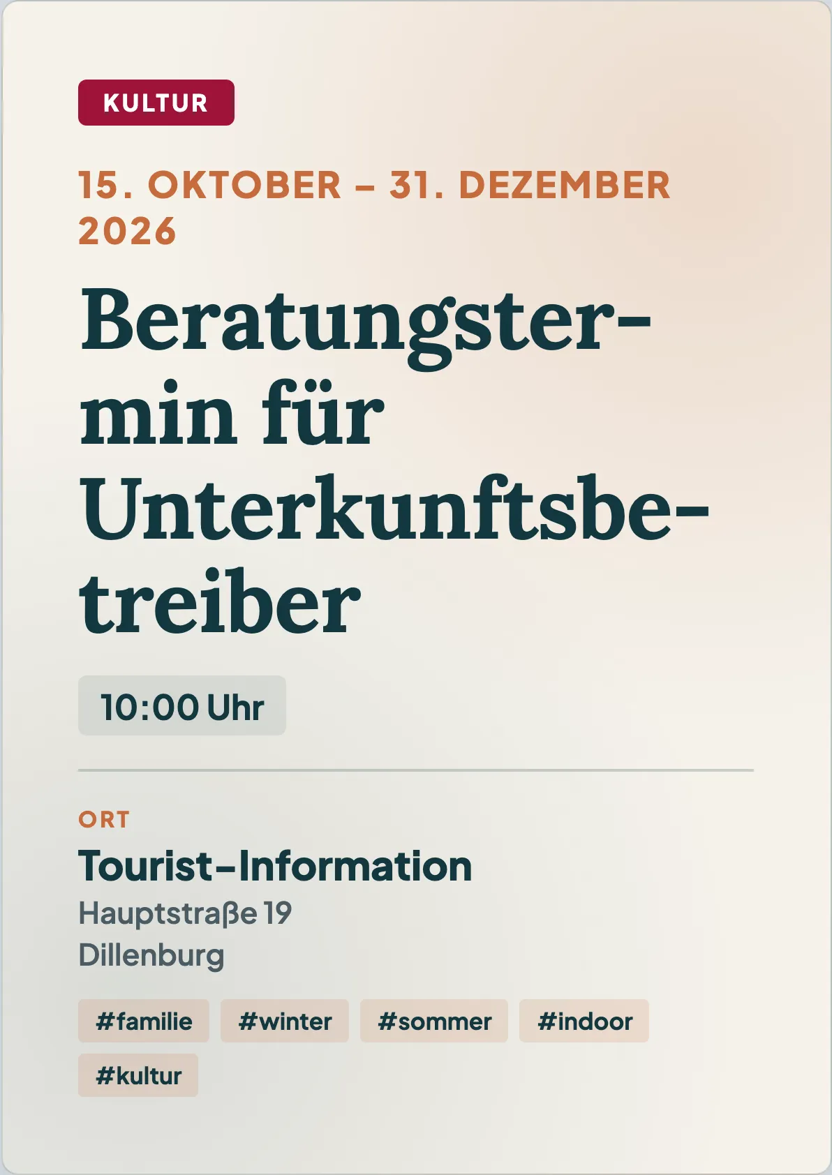 Veranstaltungsflyer