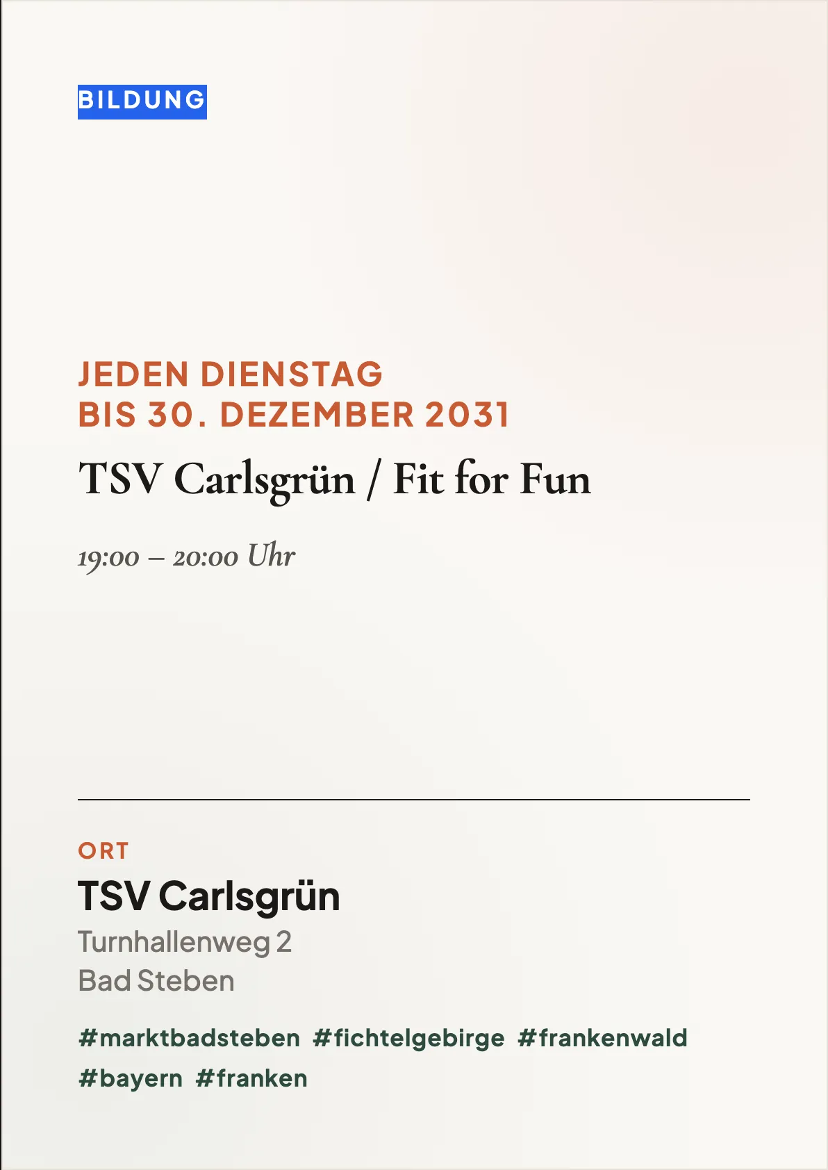 Veranstaltungsflyer