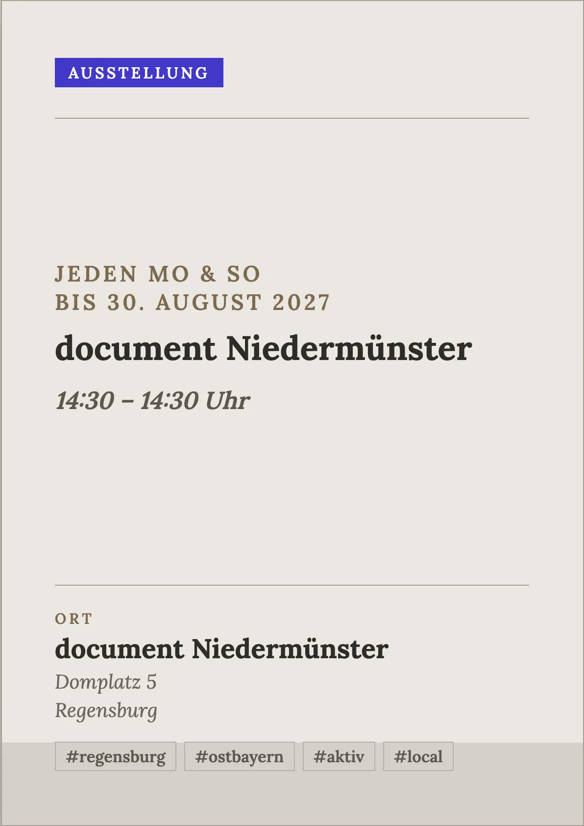 Veranstaltungsflyer