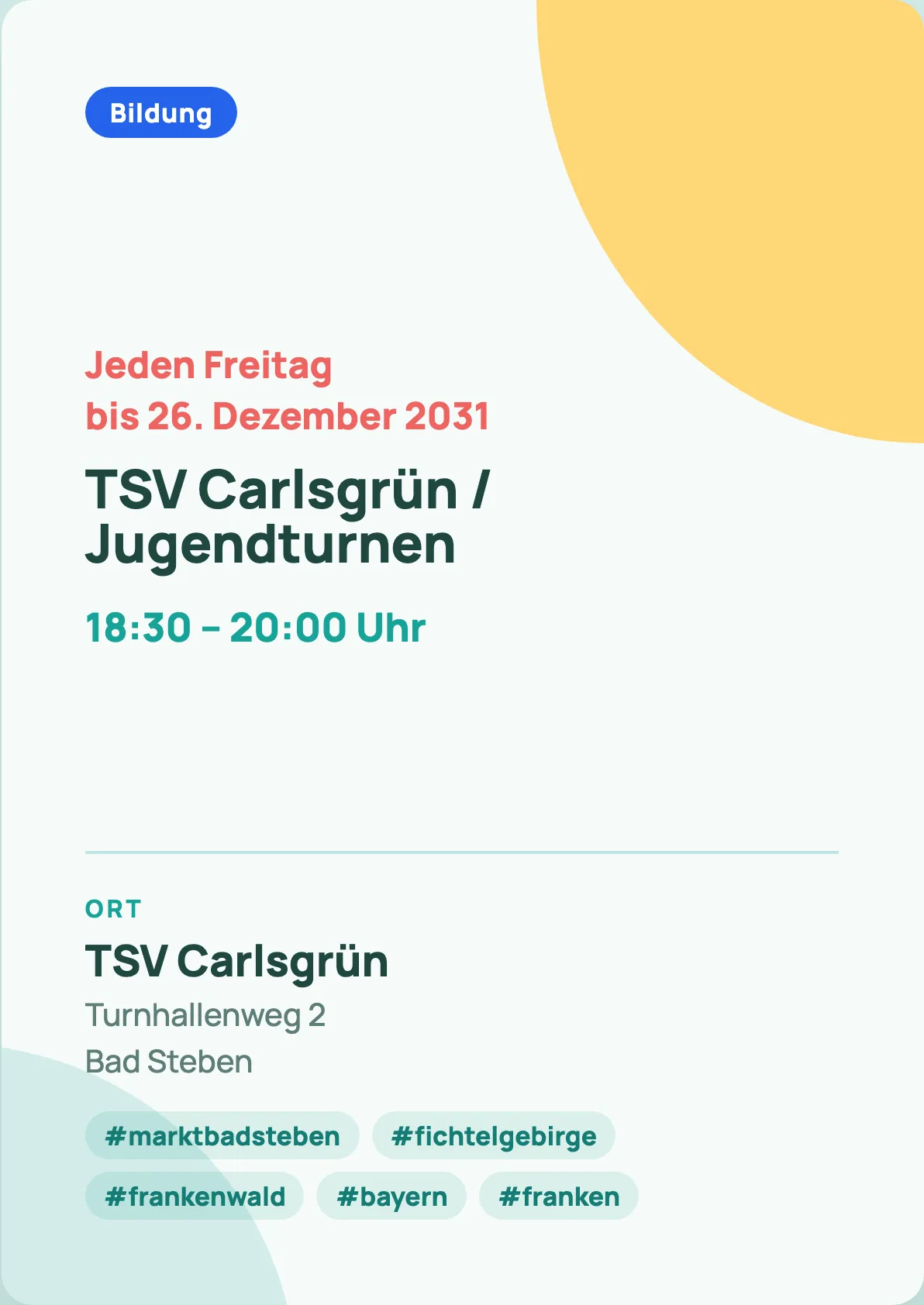 Veranstaltungsflyer