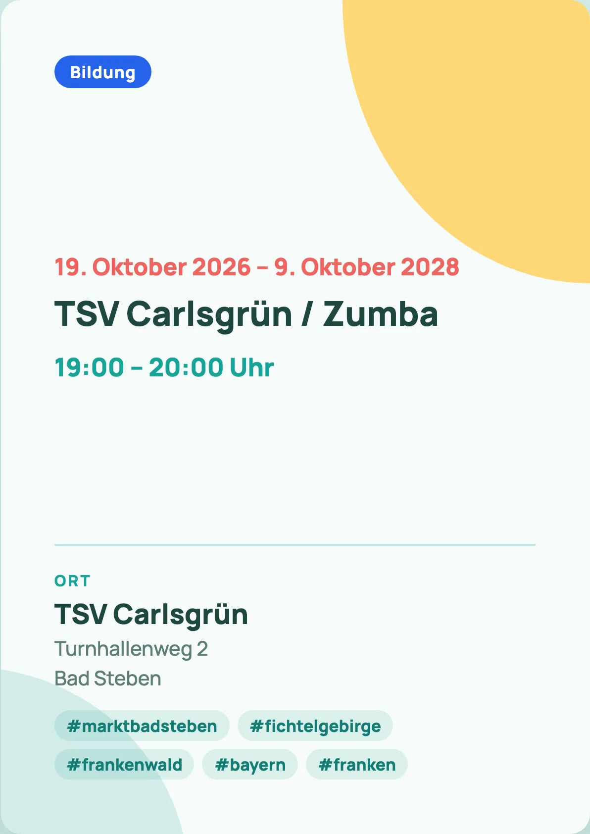 Veranstaltungsflyer