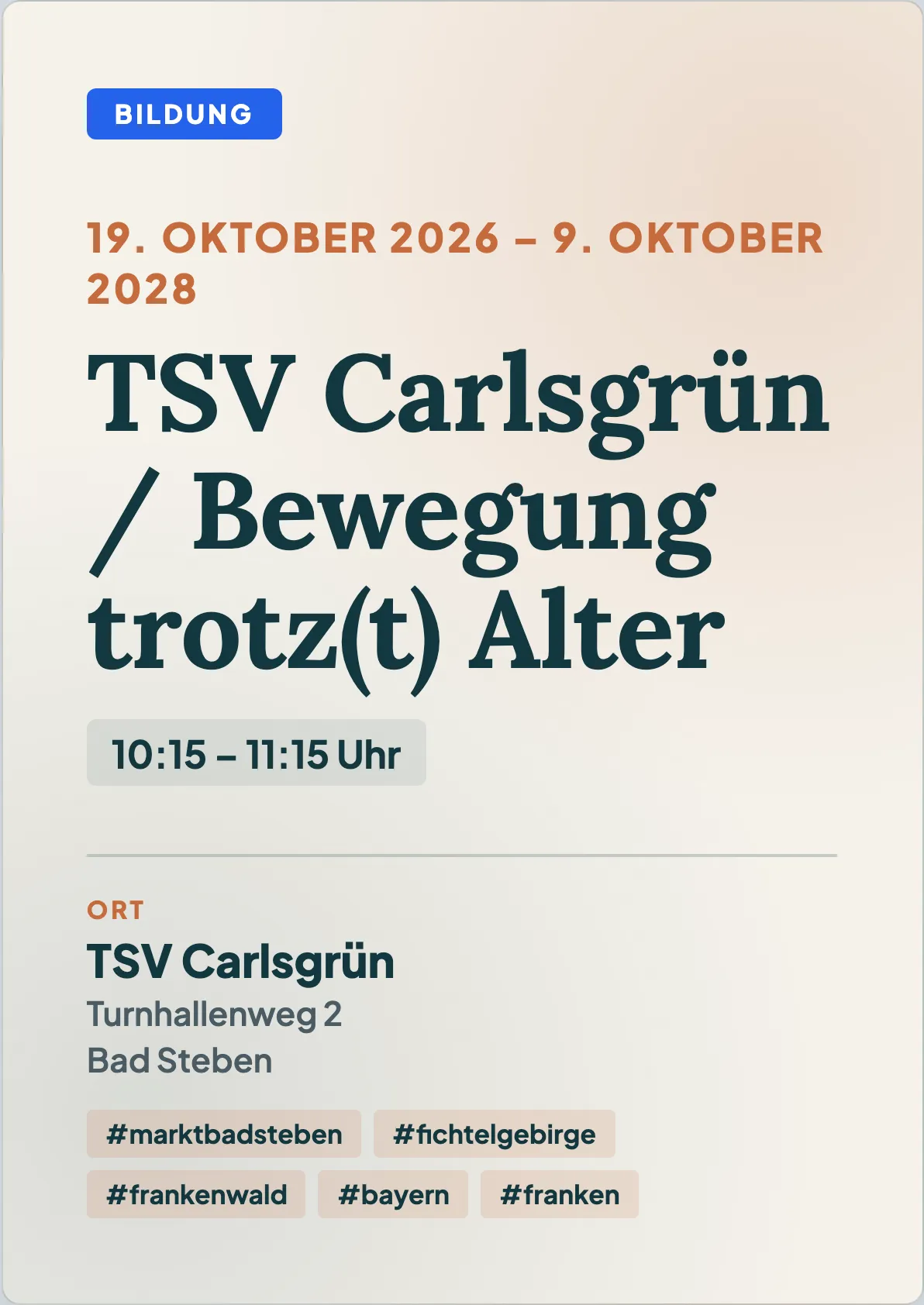 Veranstaltungsflyer