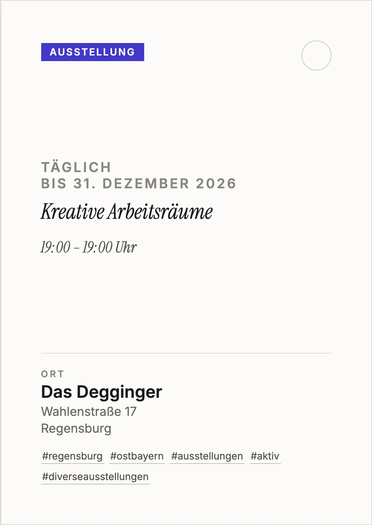 Veranstaltungsflyer