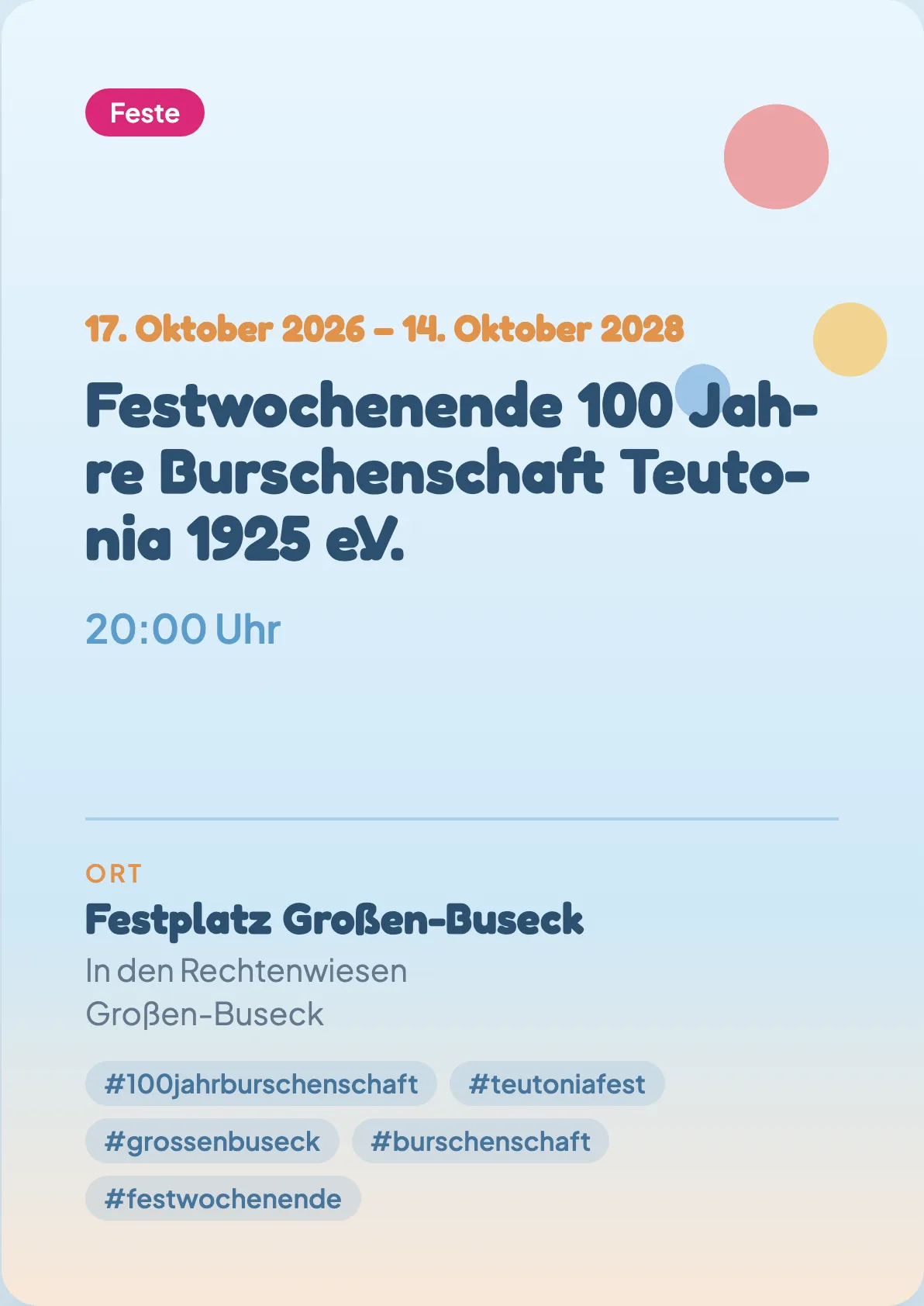 Veranstaltungsflyer