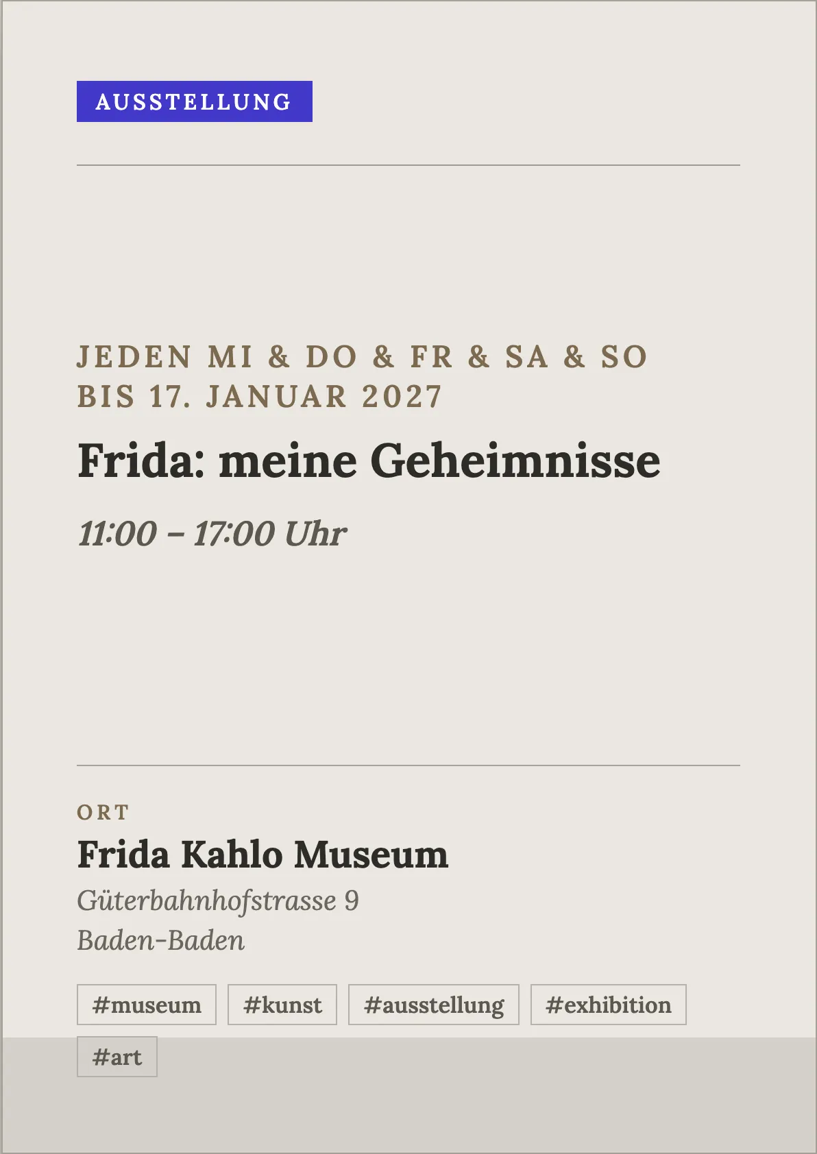 Veranstaltungsflyer