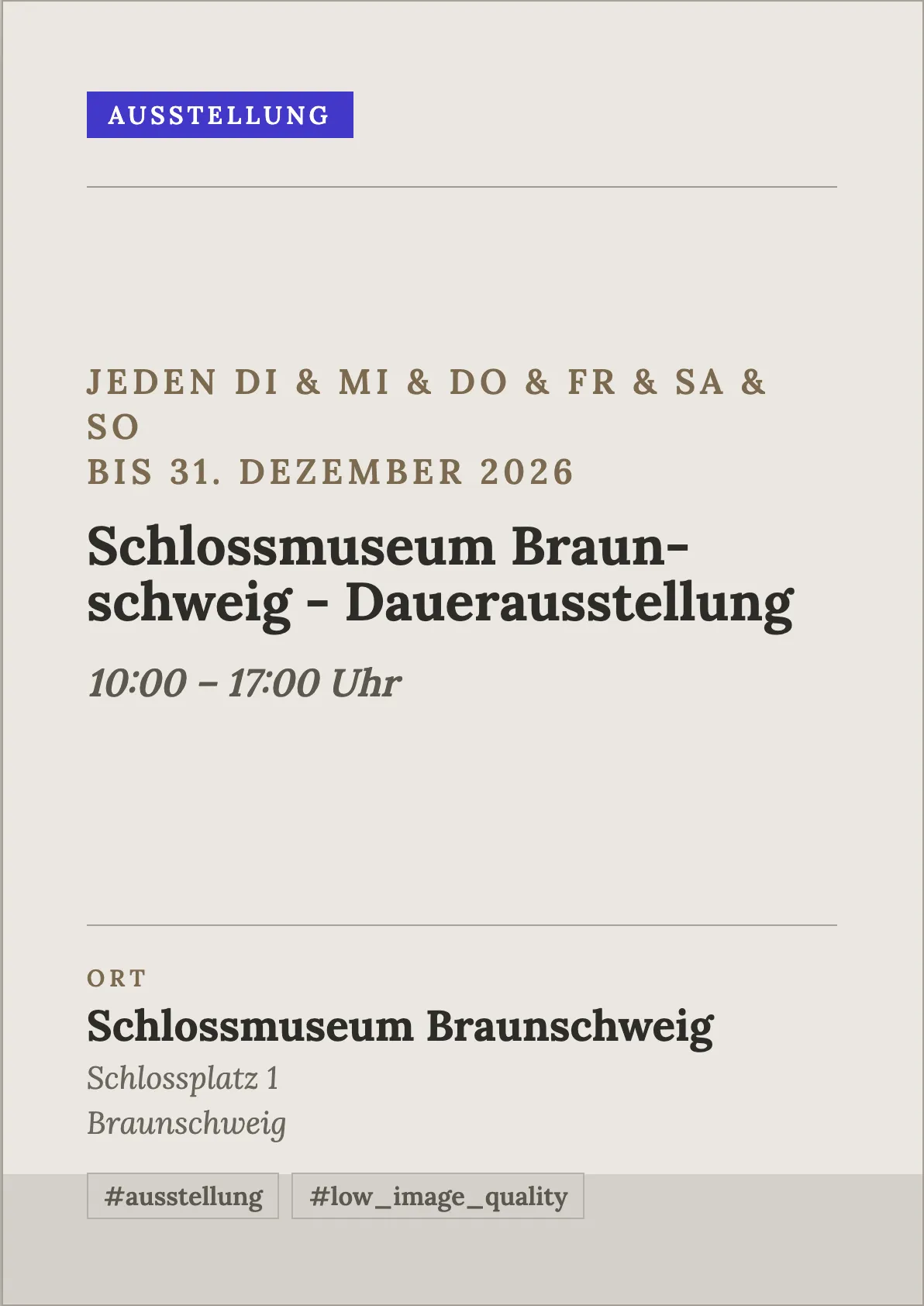 Veranstaltungsflyer