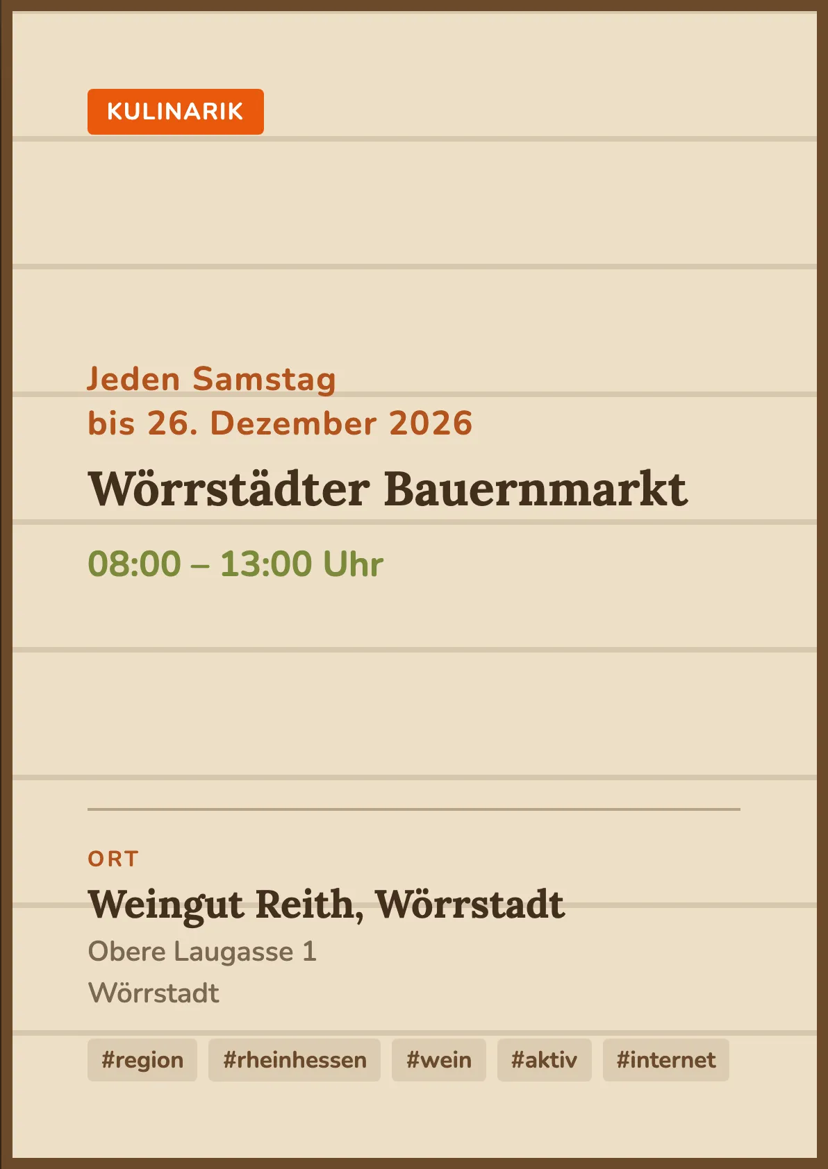 Veranstaltungsflyer