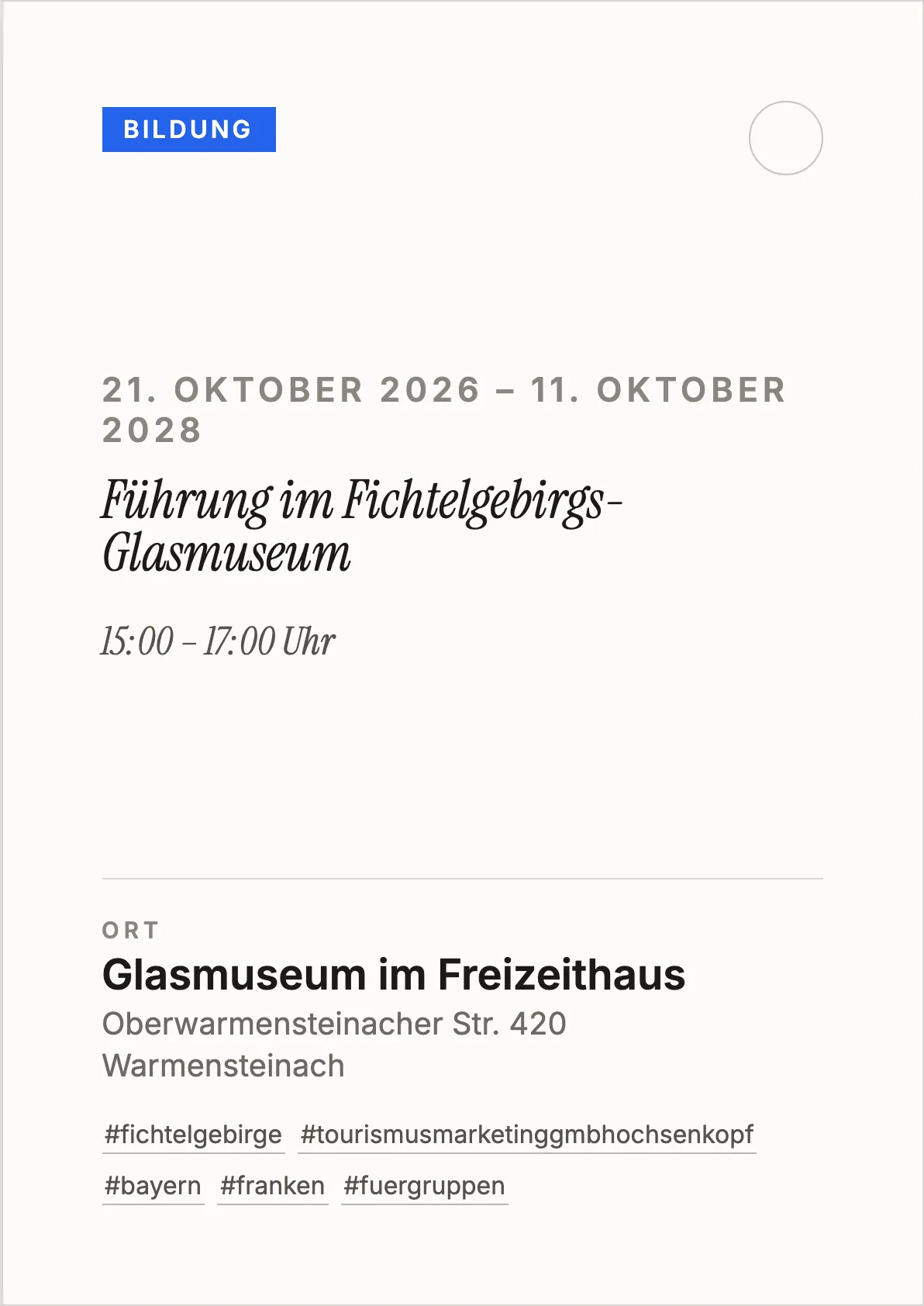 Veranstaltungsflyer