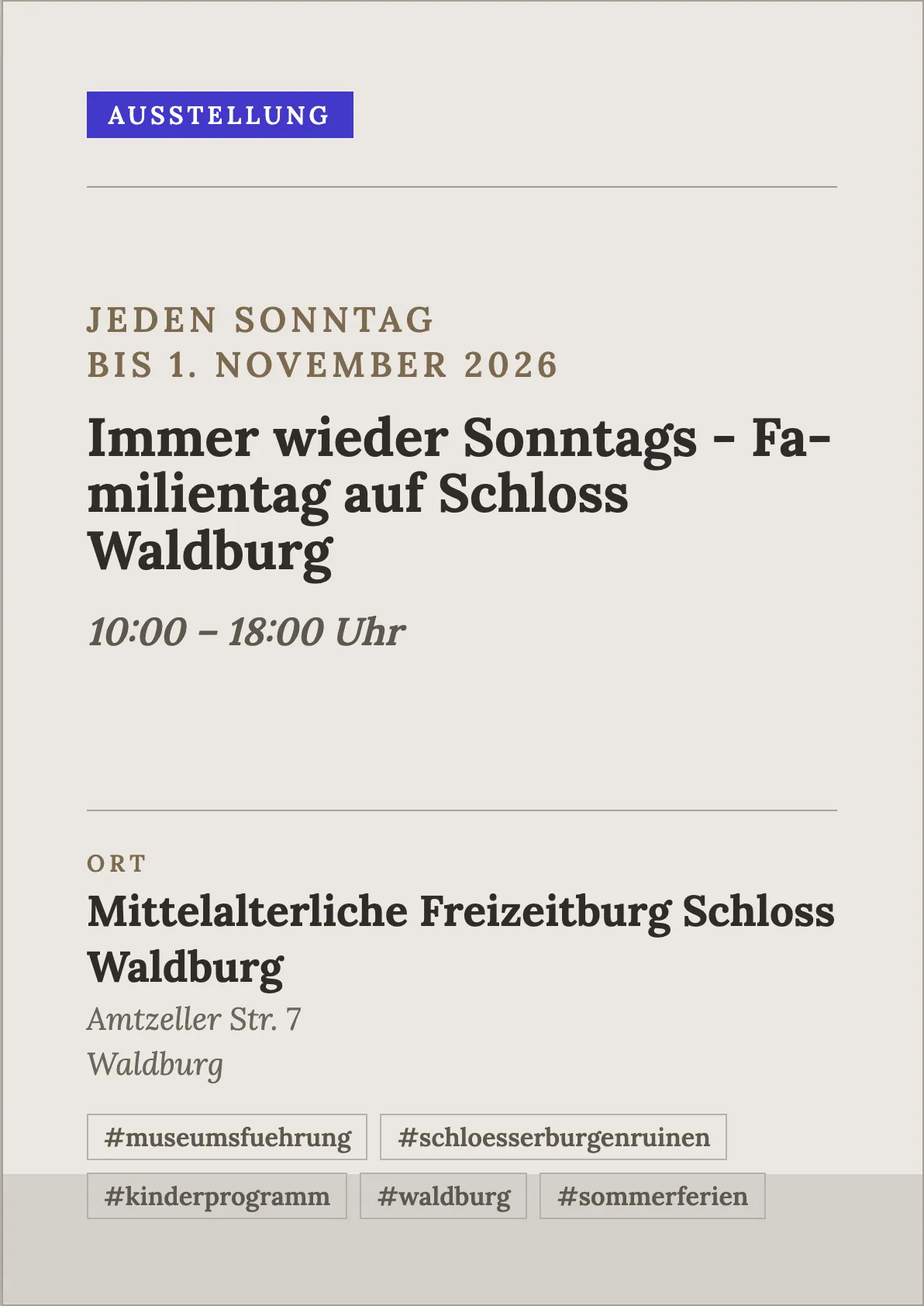 Veranstaltungsflyer