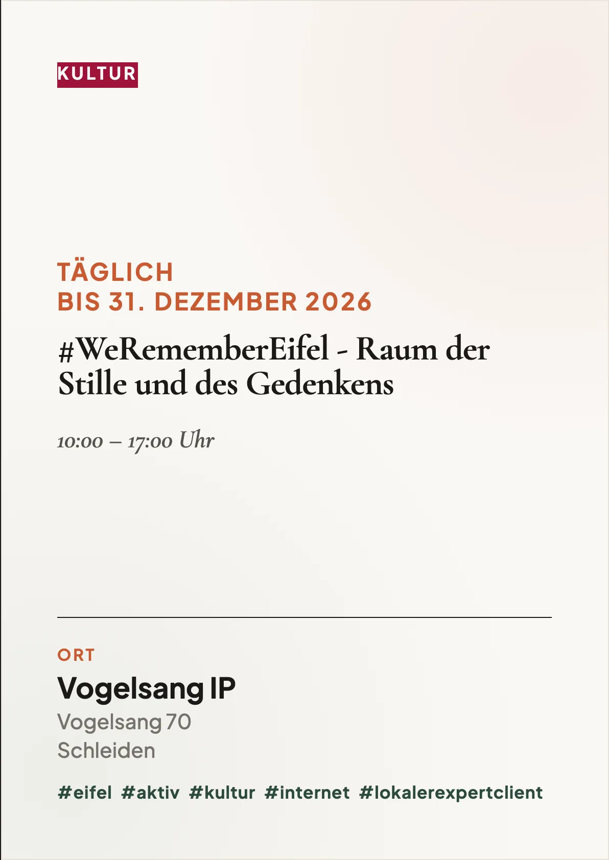 Veranstaltungsflyer