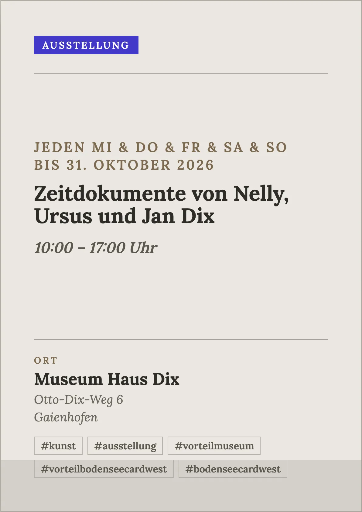 Veranstaltungsflyer