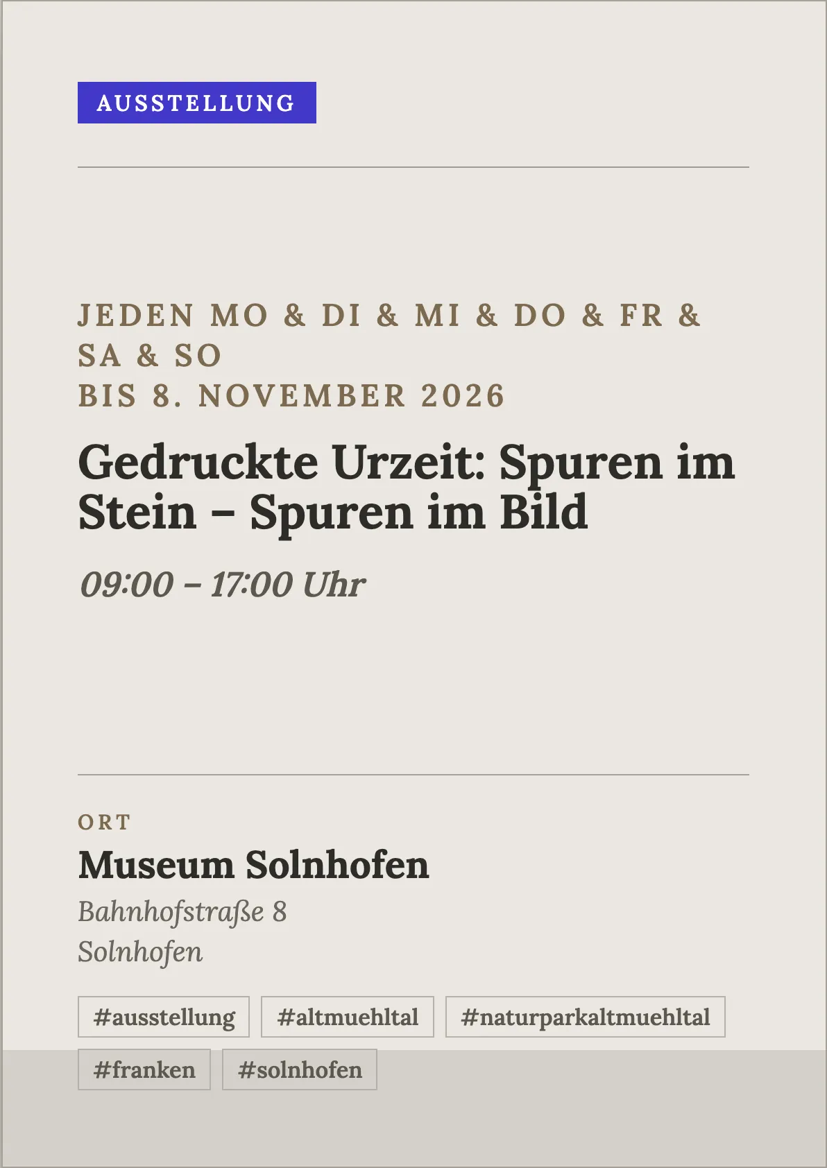 Veranstaltungsflyer