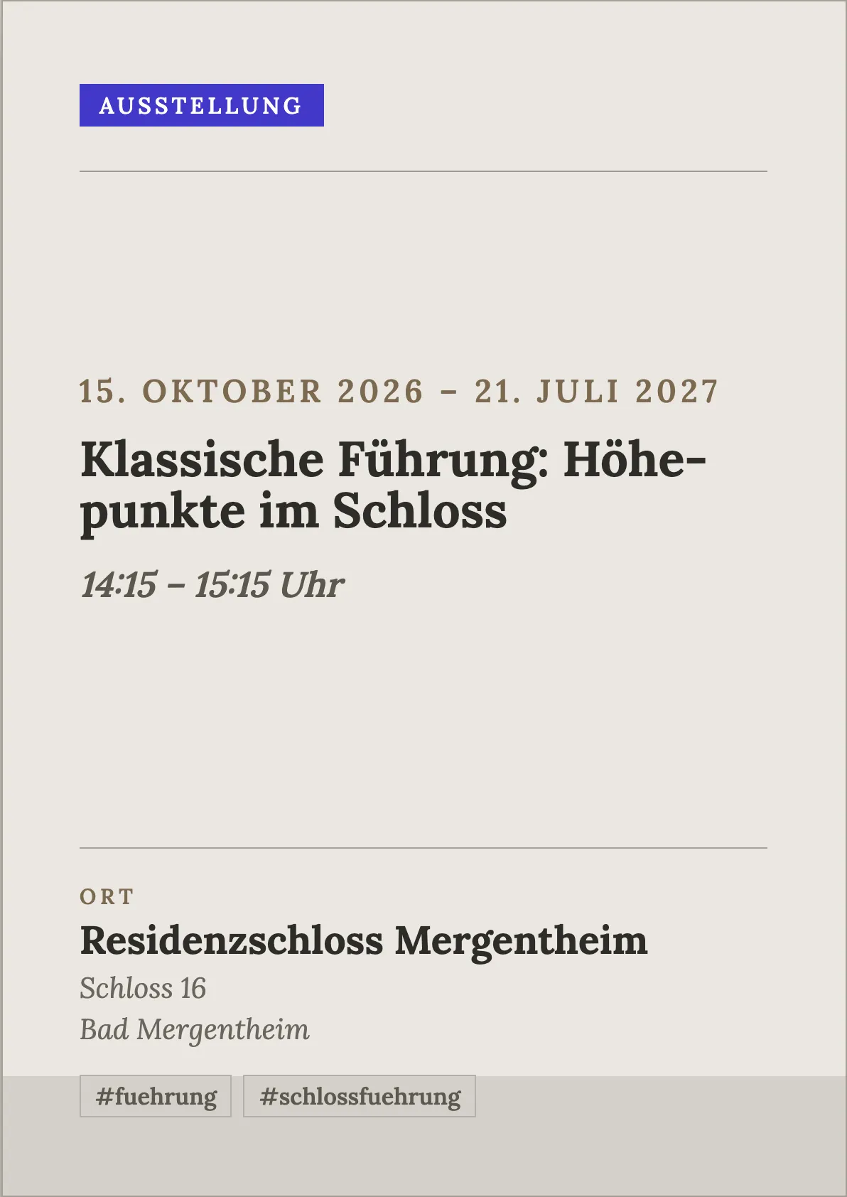 Veranstaltungsflyer