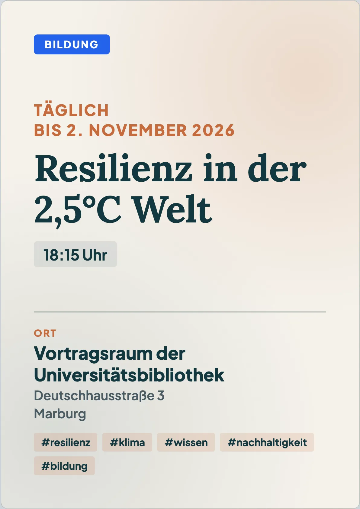 Veranstaltungsflyer