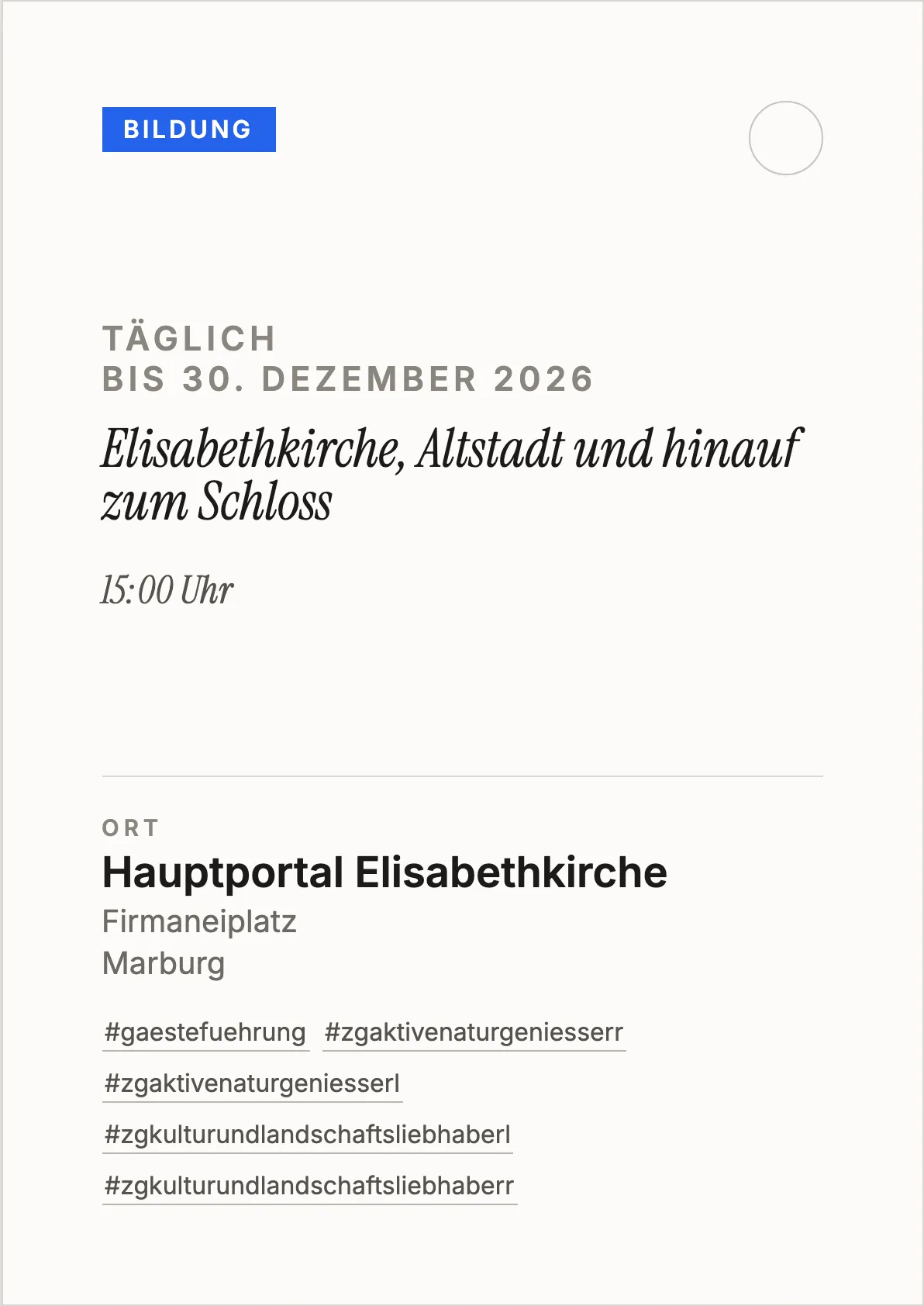 Veranstaltungsflyer