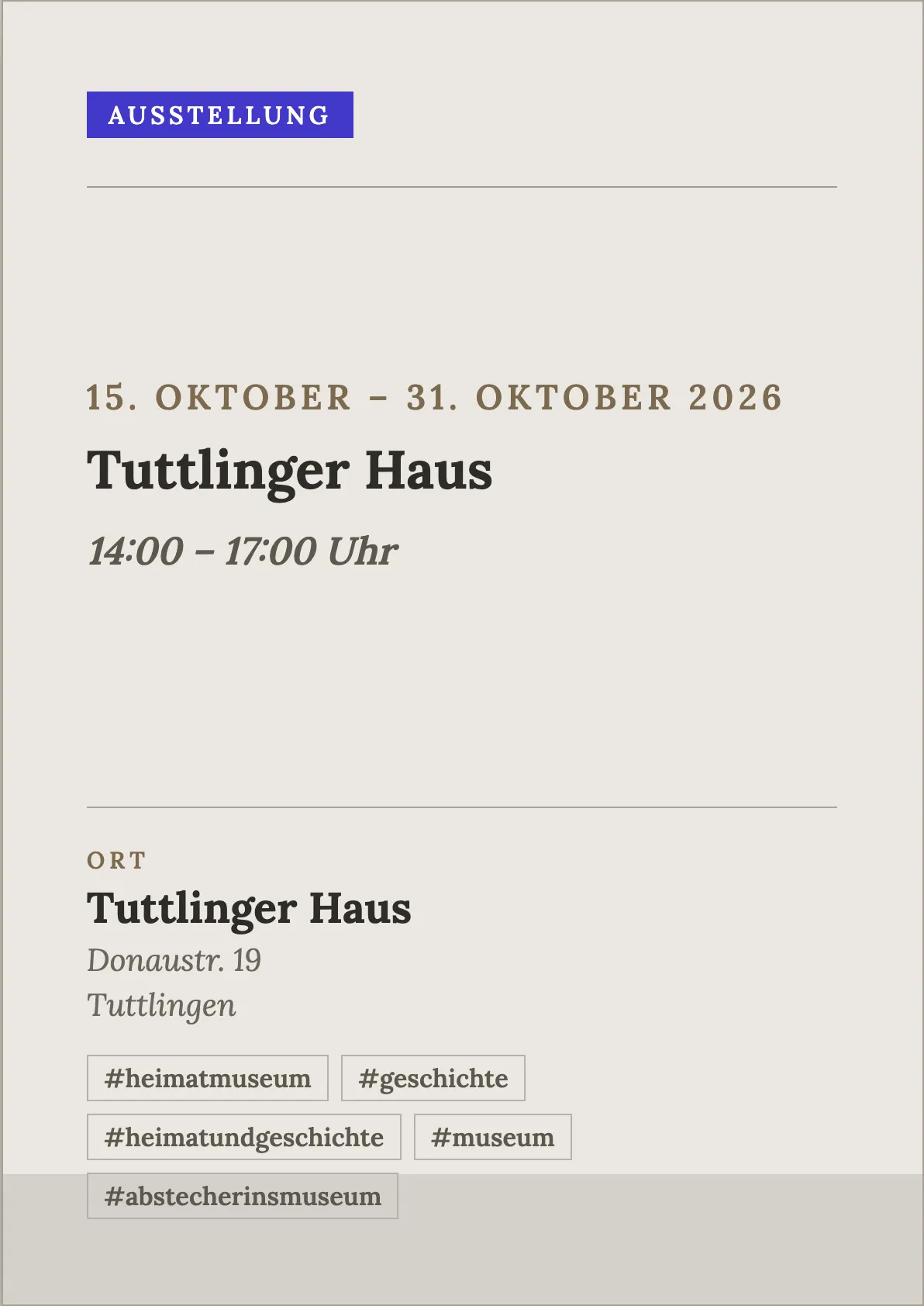 Veranstaltungsflyer