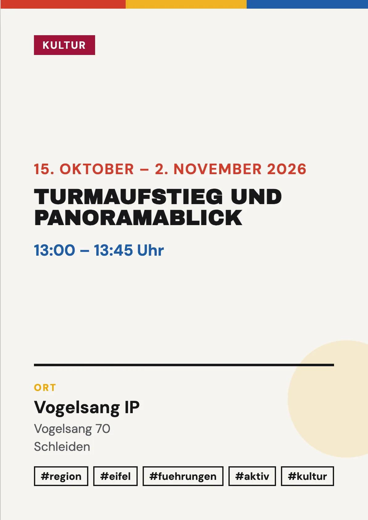 Veranstaltungsflyer