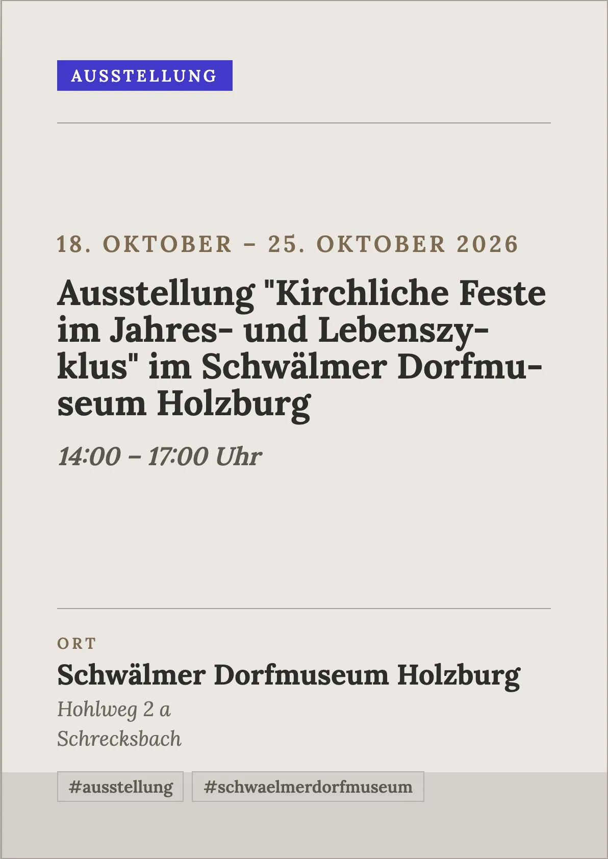 Veranstaltungsflyer