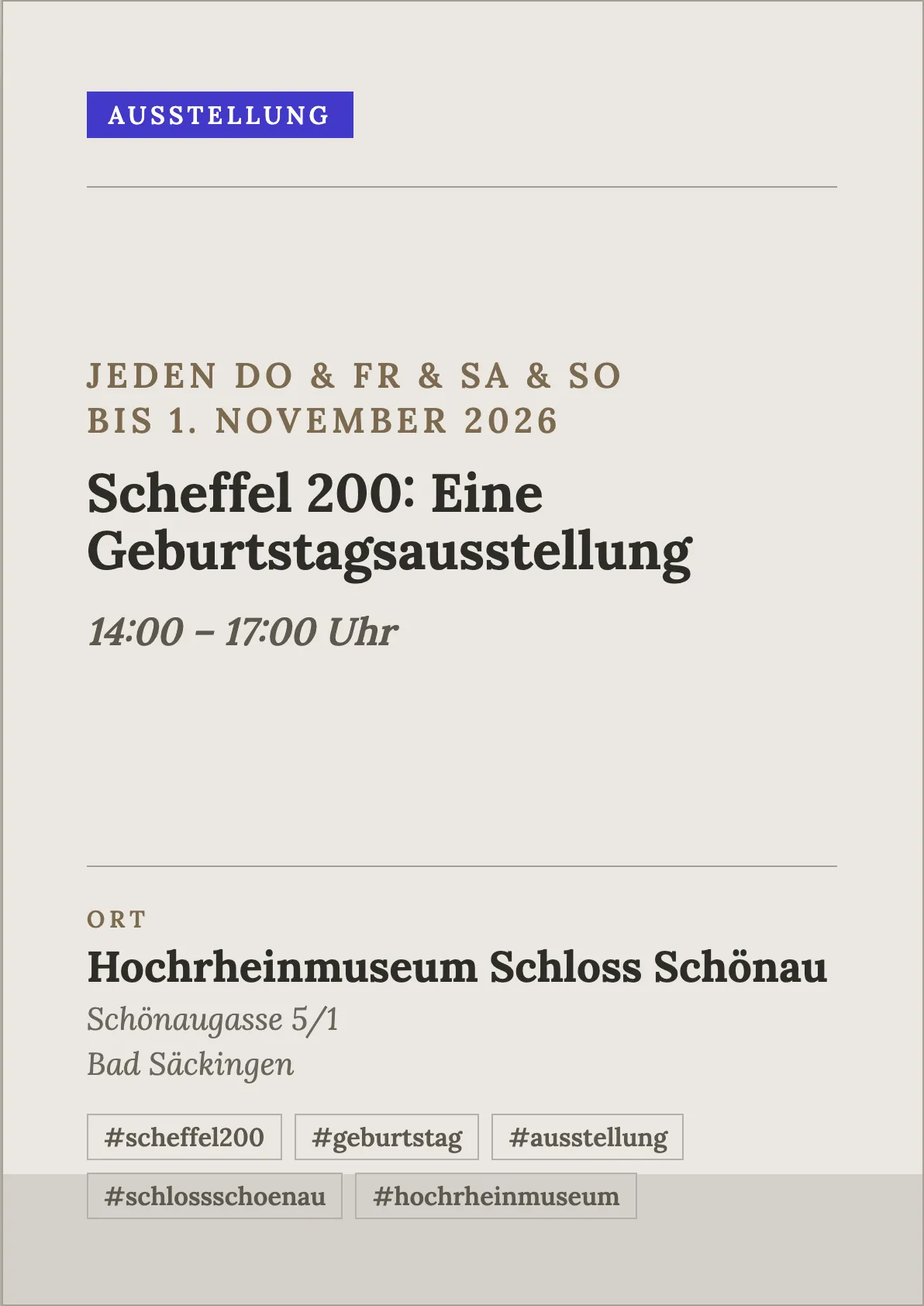 Veranstaltungsflyer