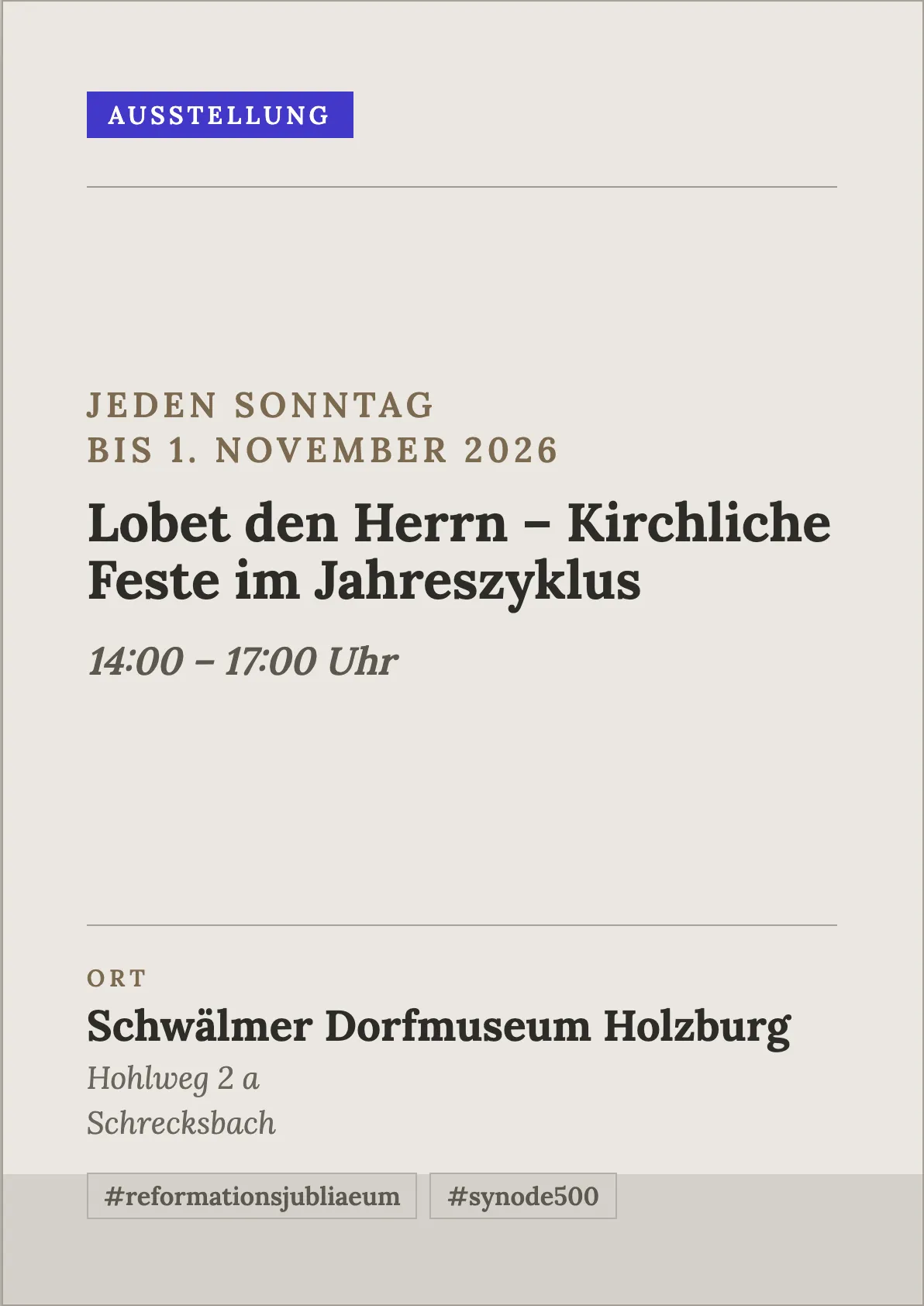 Veranstaltungsflyer