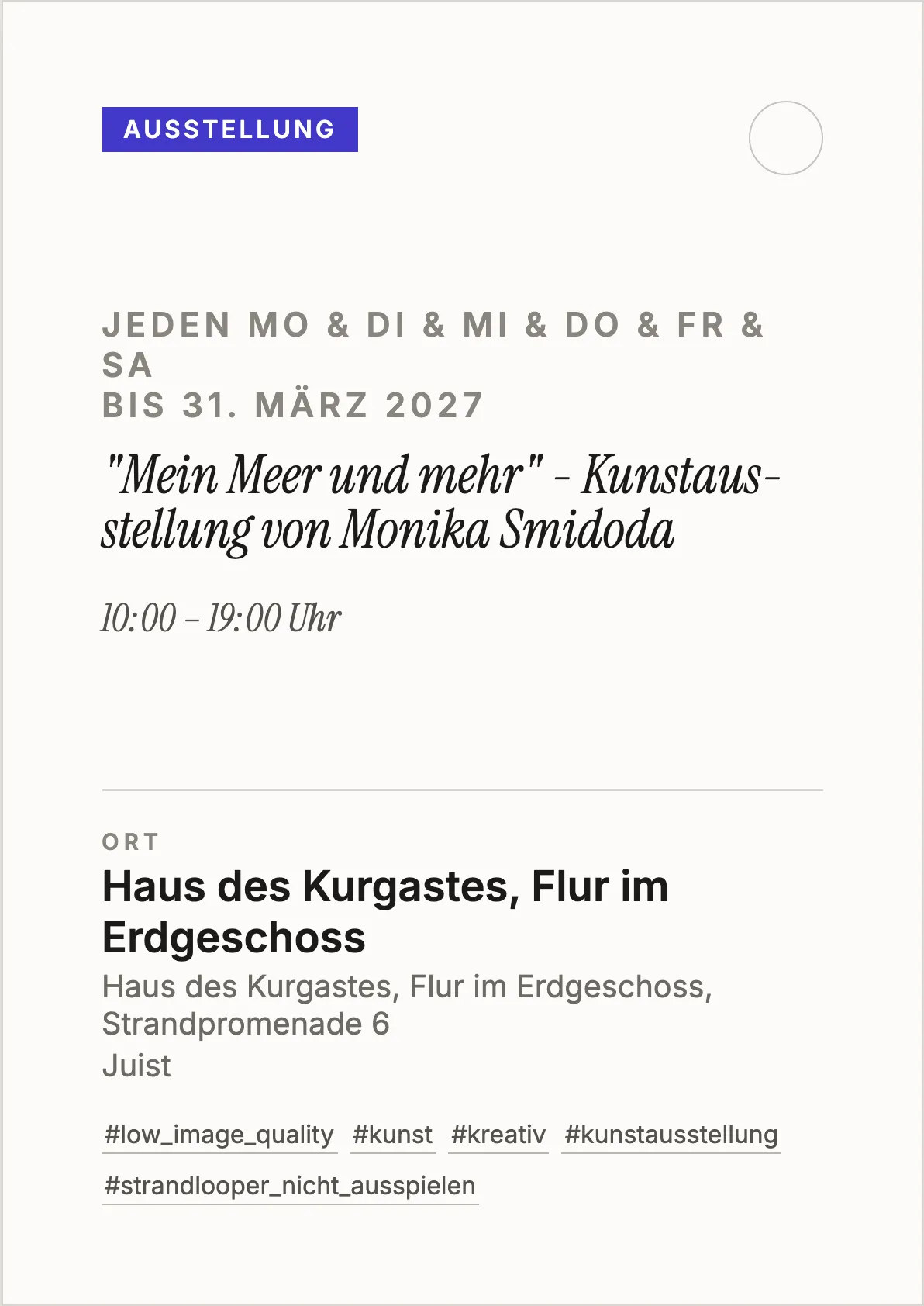 Veranstaltungsflyer