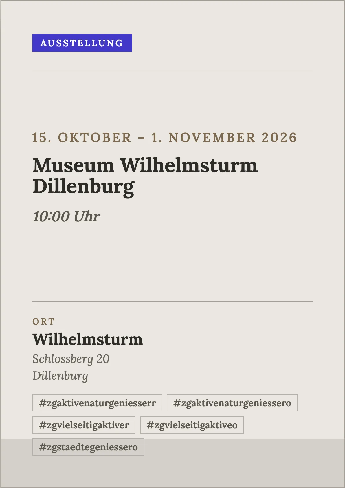 Veranstaltungsflyer