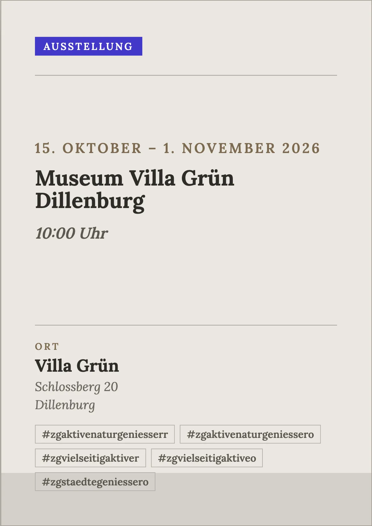 Veranstaltungsflyer