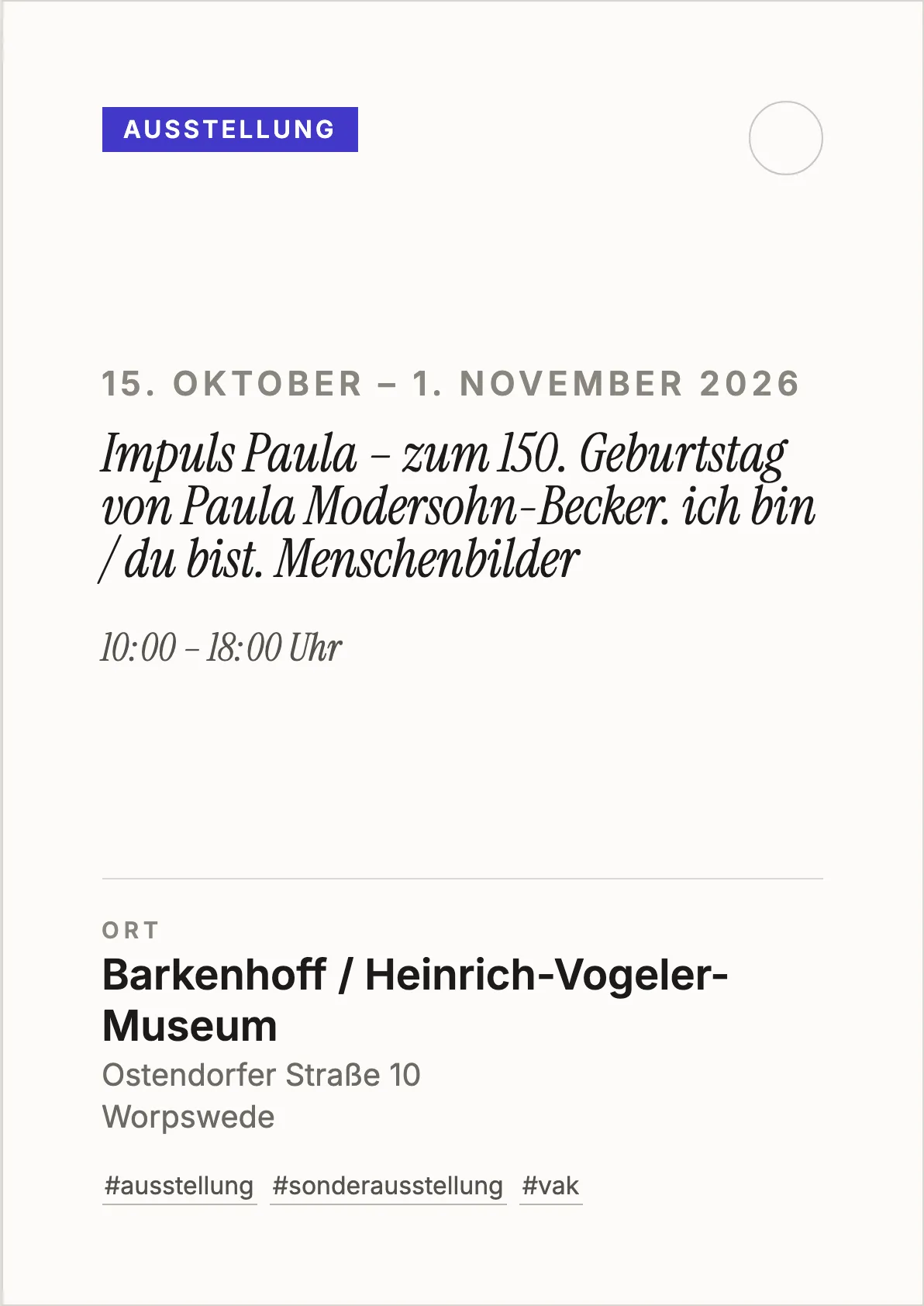 Veranstaltungsflyer